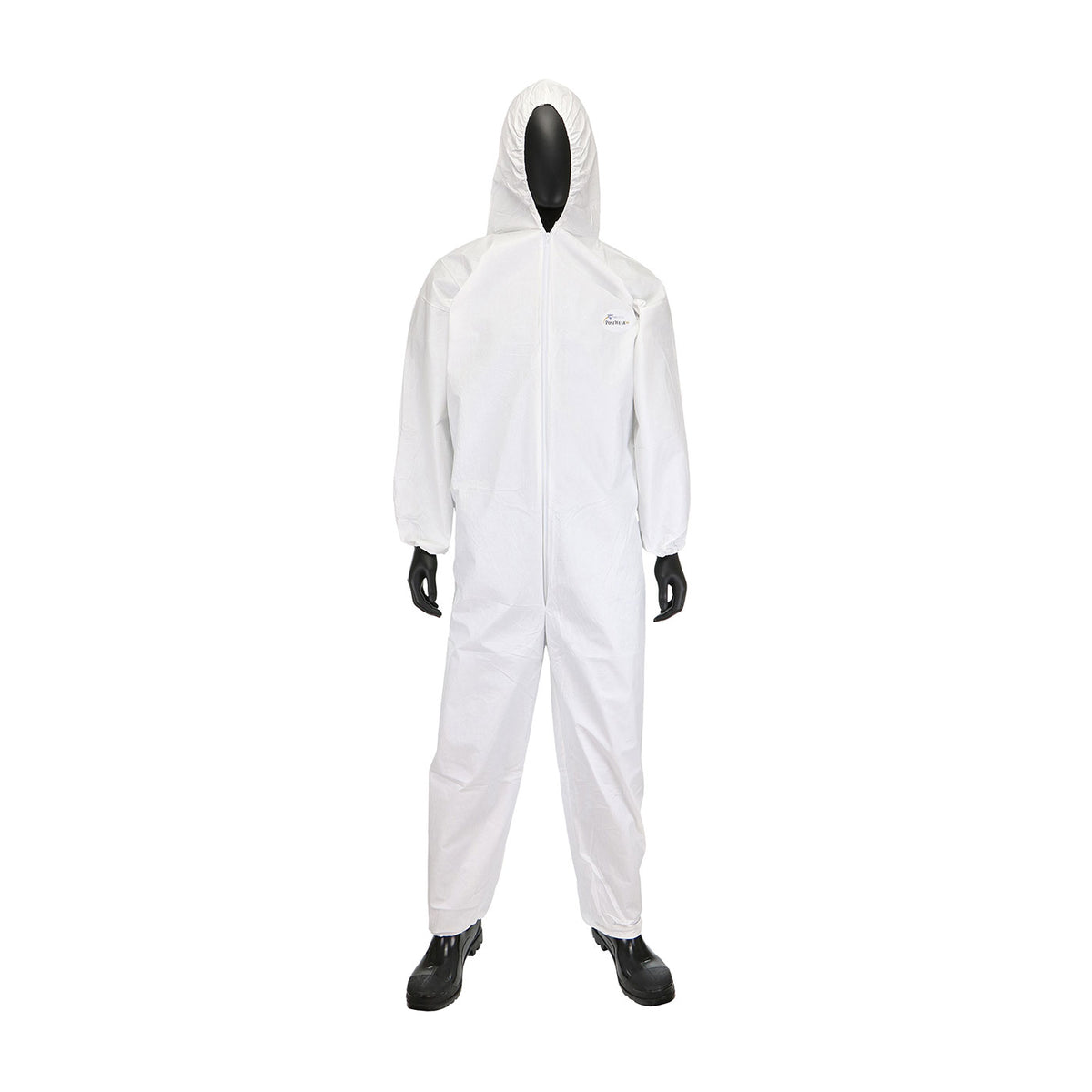 Posi-Wear 3606 Disposable Coverall with Hood PolyBreathe White