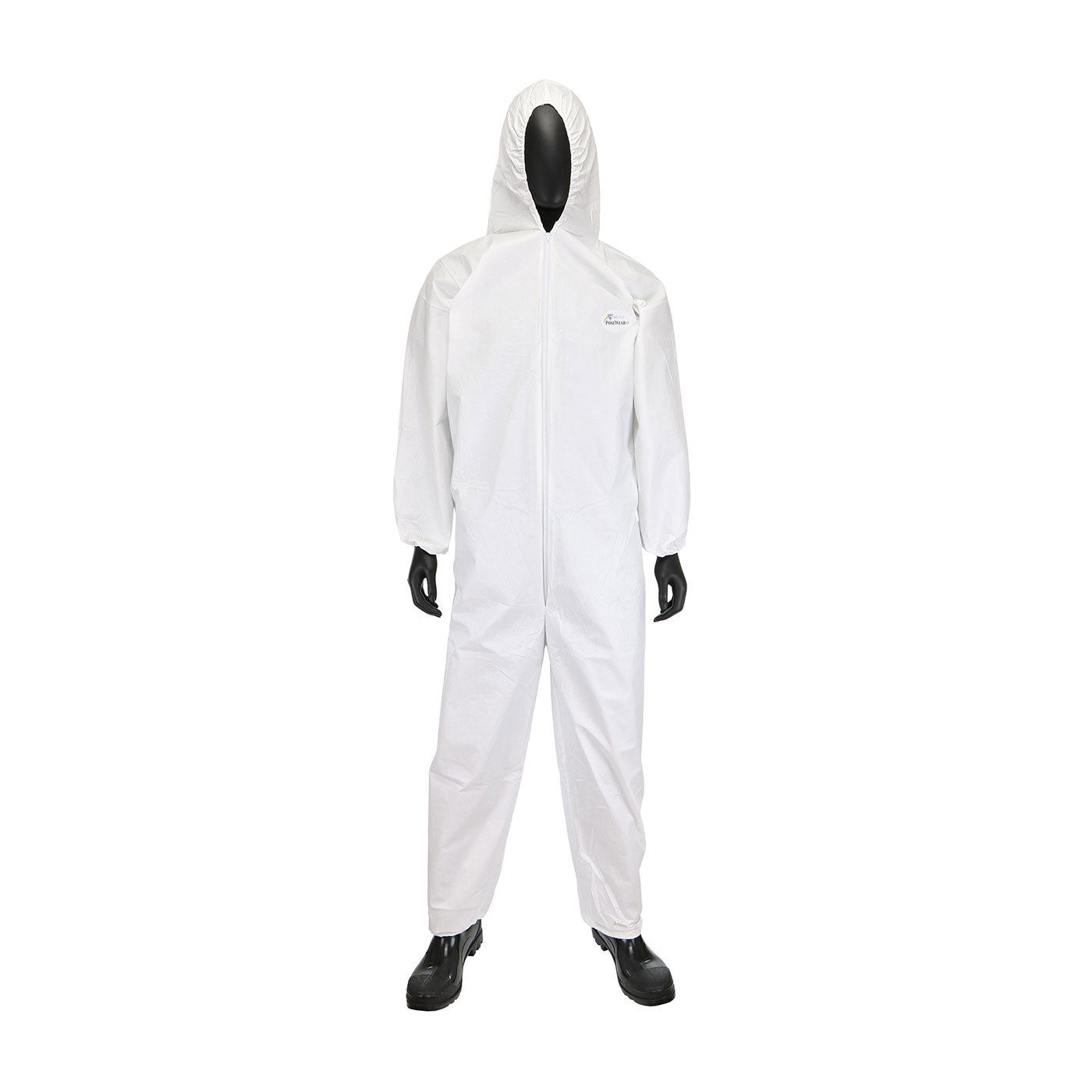 Posi-Wear 3606 Disposable Coverall with Hood PolyBreathe White