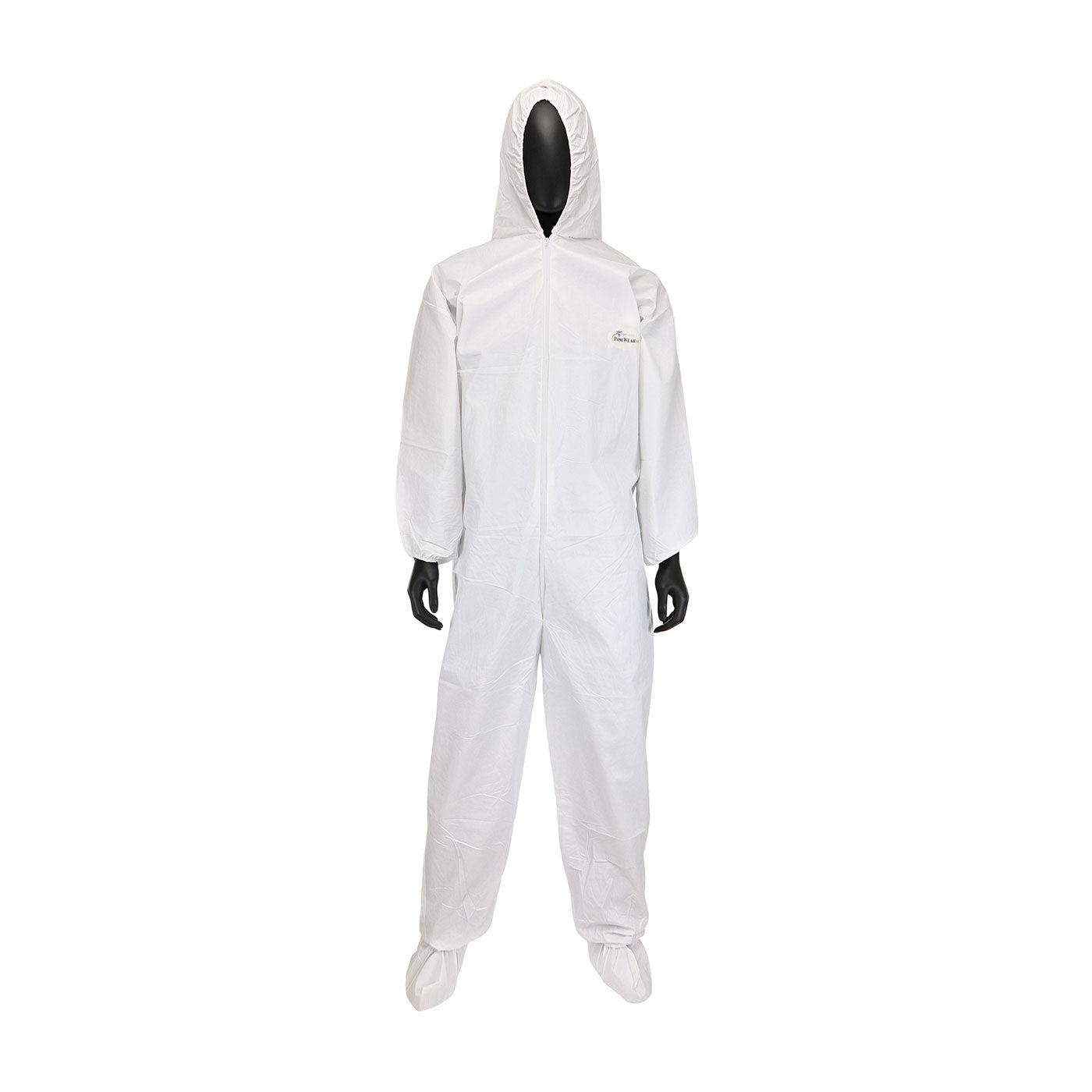 Posi-Wear 3609 Disposable Coverall with Hood & Boot PolyBreathe White