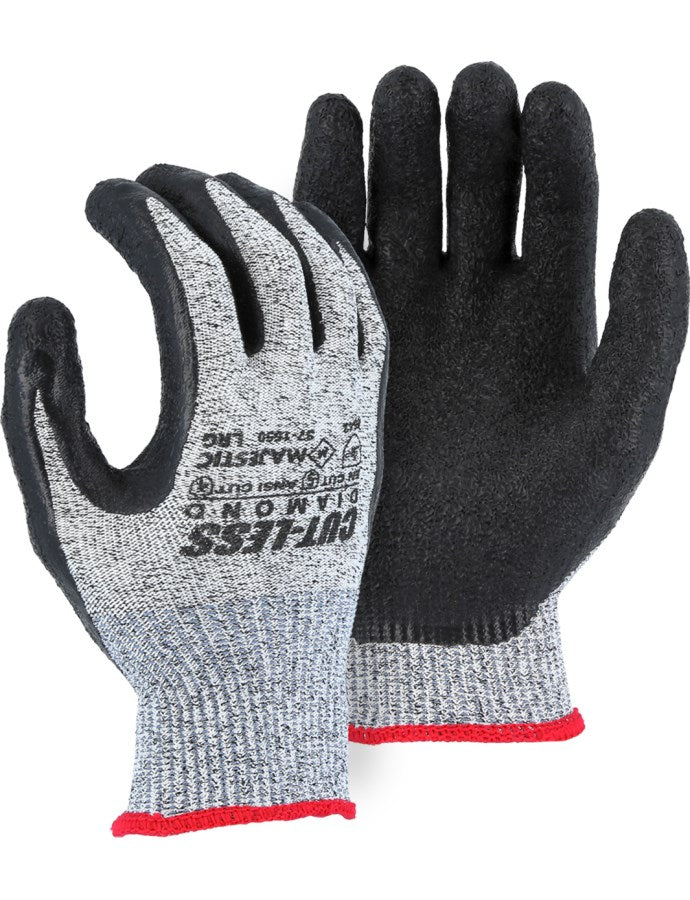 Cut-Less Dyneema Glove with Latex Palm, 13g, ANSI A4 - 12 Pairs