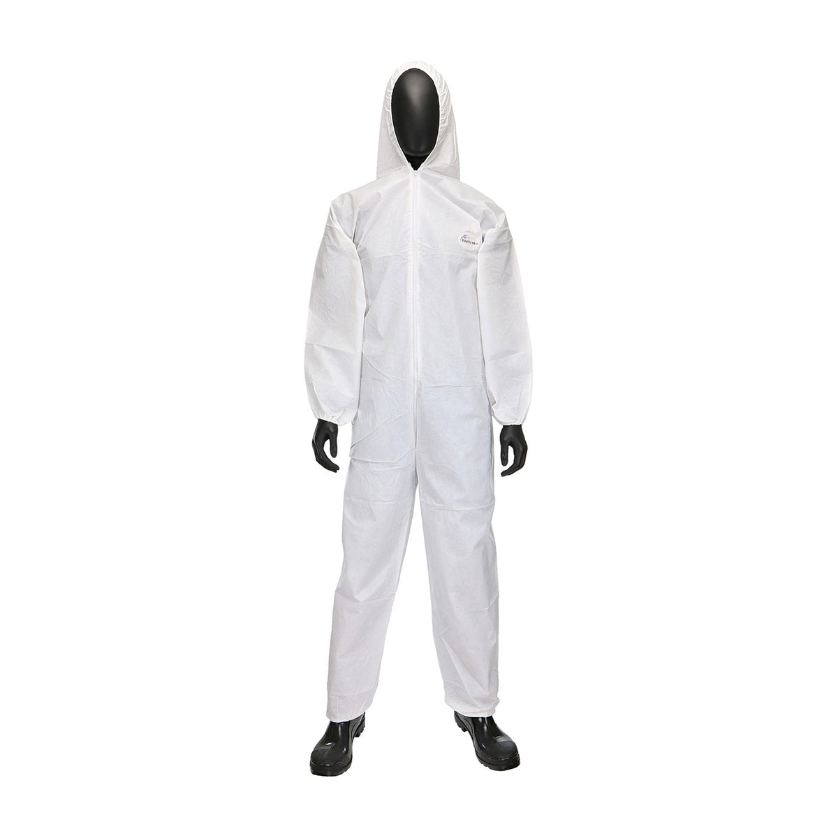 Posi-Wear 3706 Disposable Coveralls with Hood PolySafe Chemical Resistant White