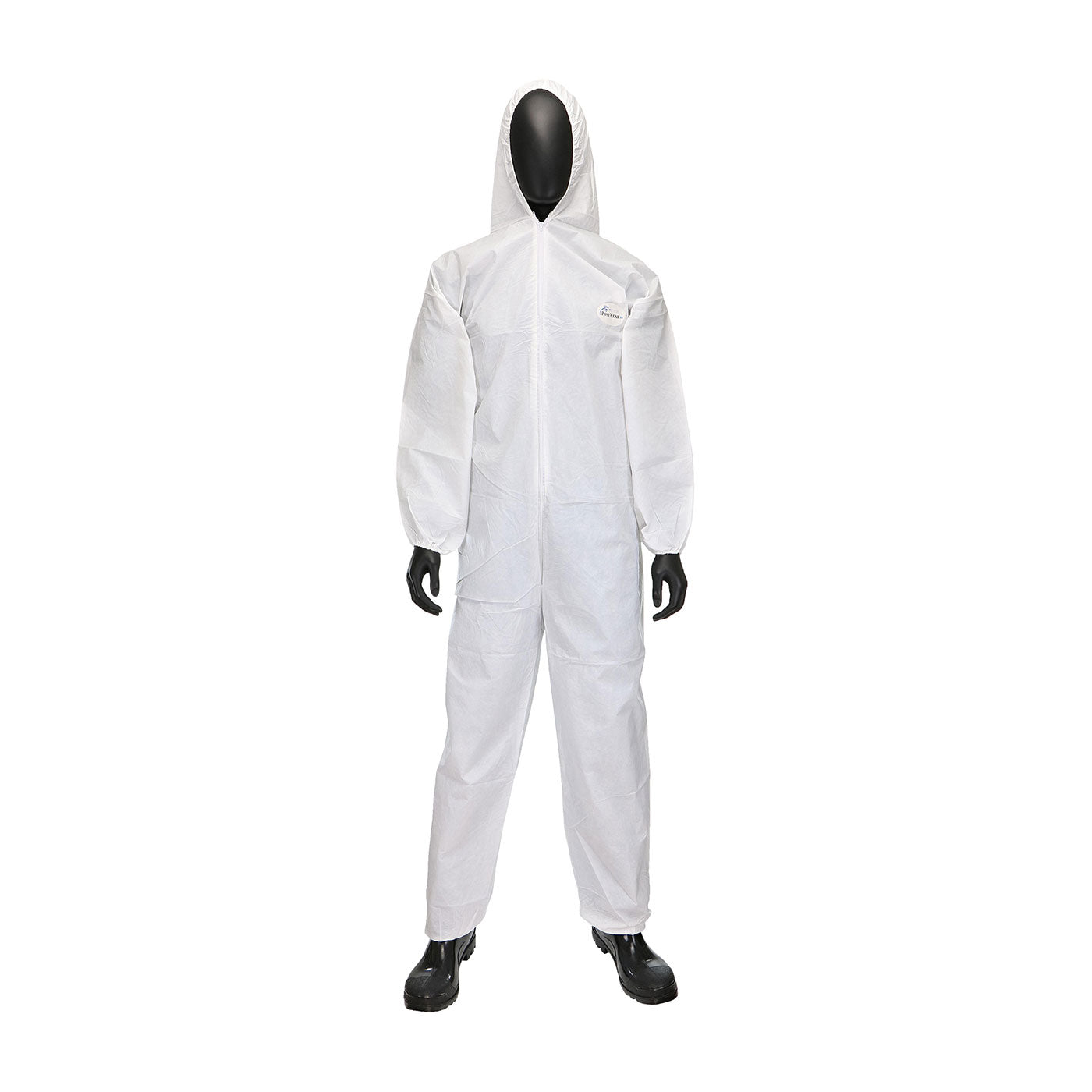 Posi-Wear 3706 Disposable Coveralls with Hood PolySafe Chemical Resistant White