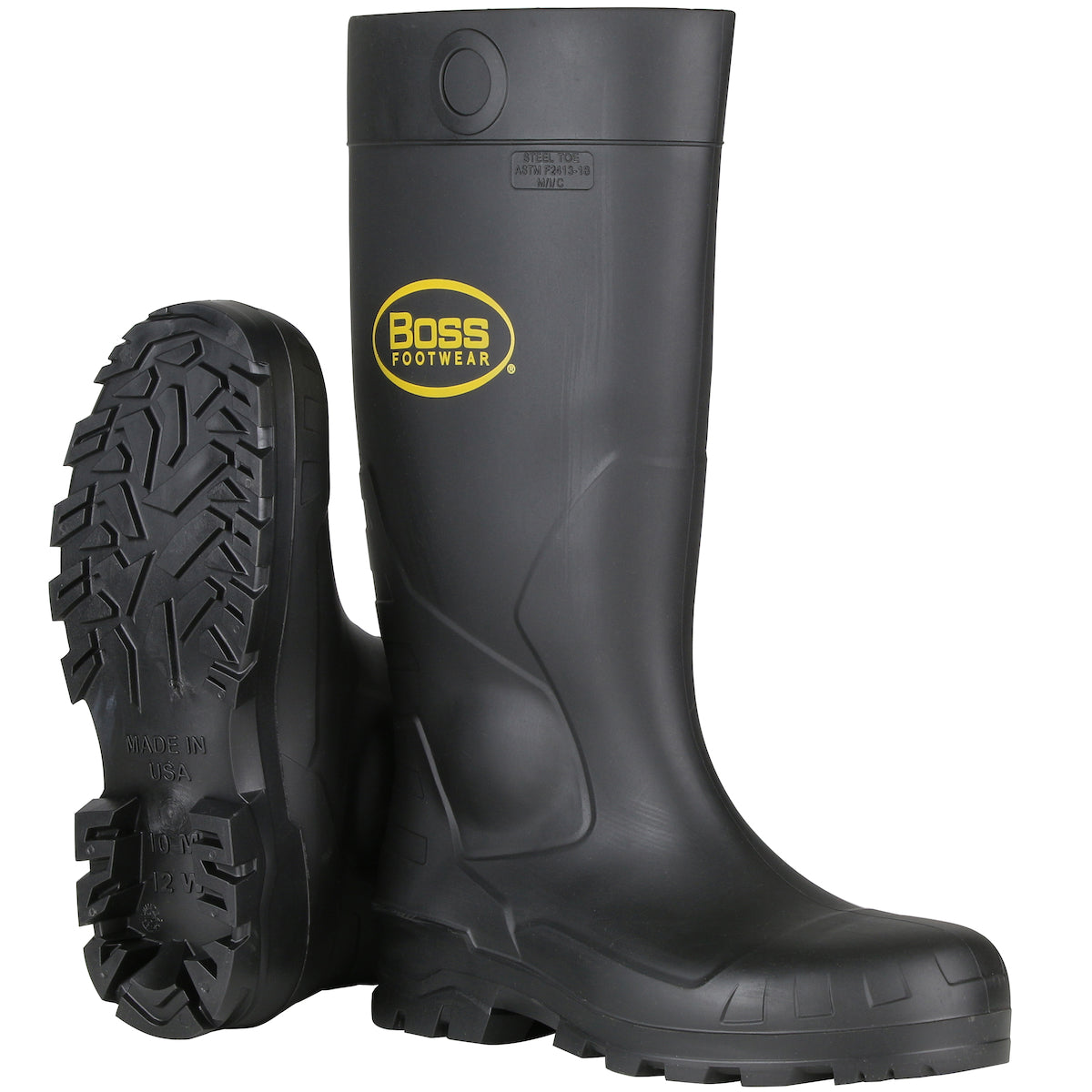 Boss 380-800 Safety Overshoes Black PVC Waterproof