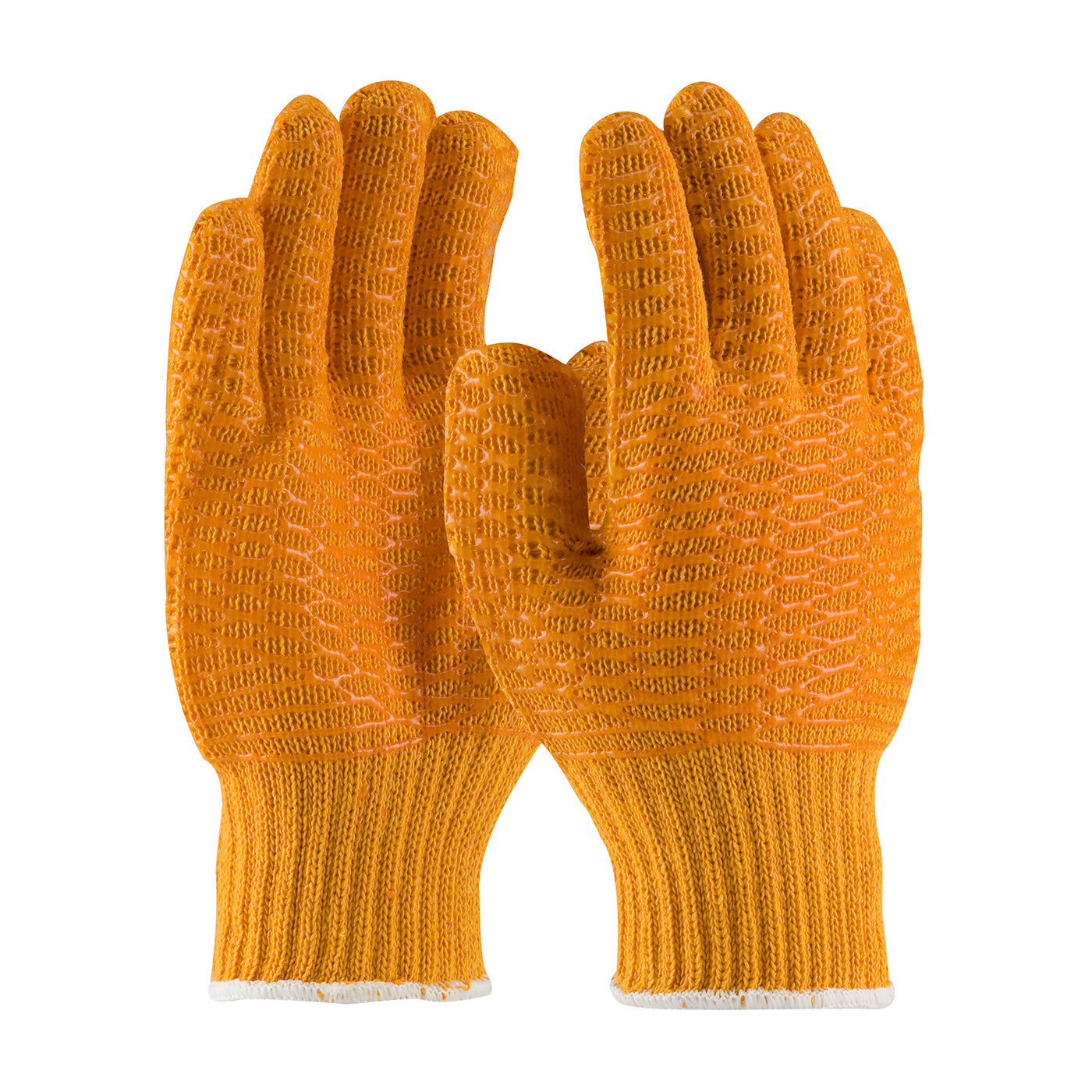 PIP 39-3013 Coated Work Gloves Polyester Double-Sided PVC Orange
