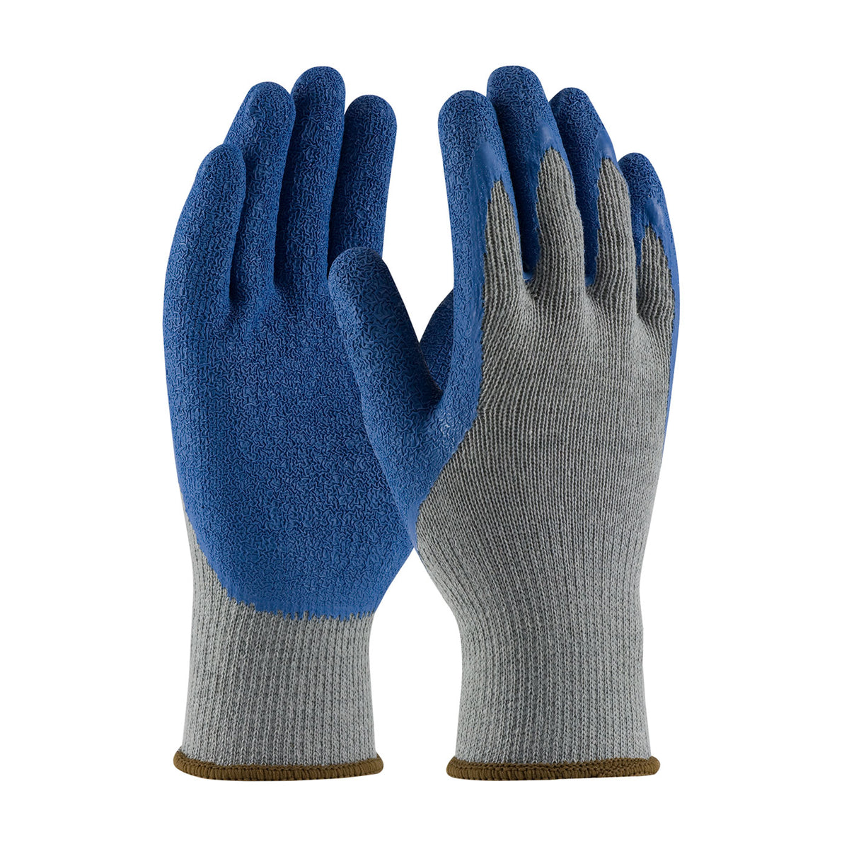 G-Tek 39-C1305 Crinkle Grip Gloves Polyester/Cotton Latex Gray