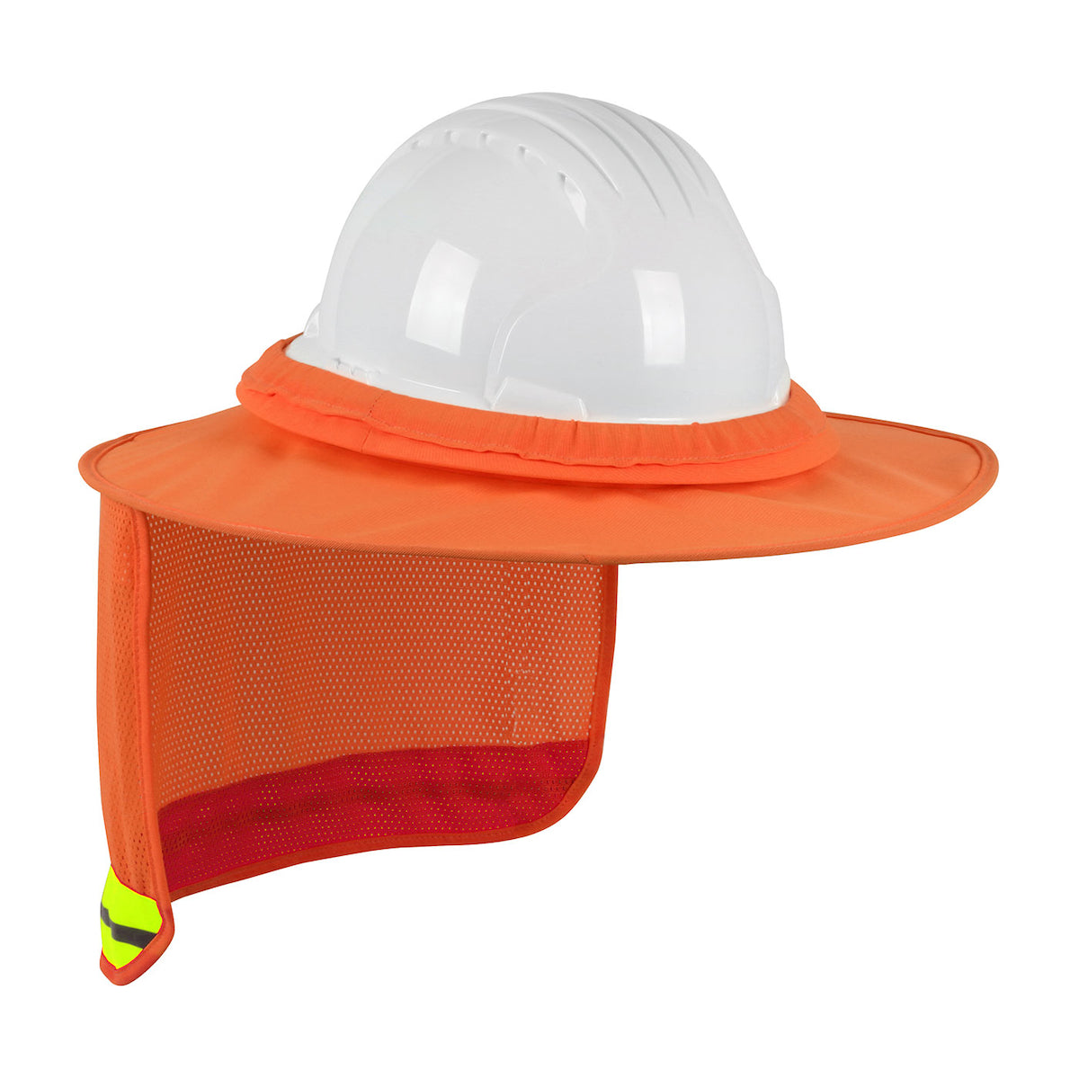 PIP 396-851FR Full Brim Hard Hat Visor with Neck Shade FR Treated Hi-Vis Orange
