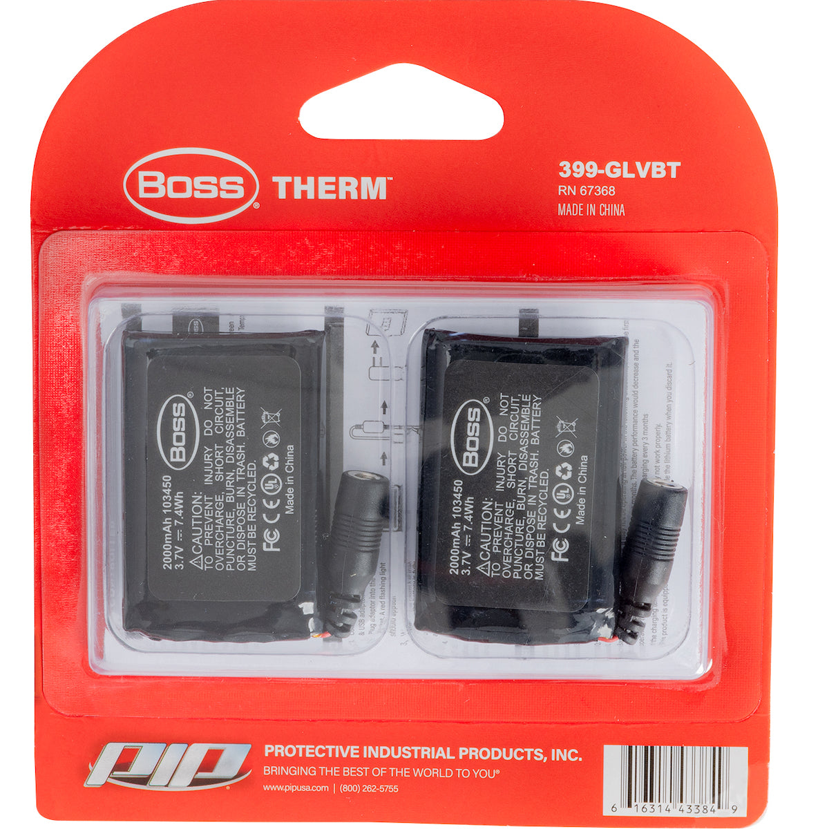 Boss 399-GLVBT Heated Glove Liner Batteries USB Rechargeable Black