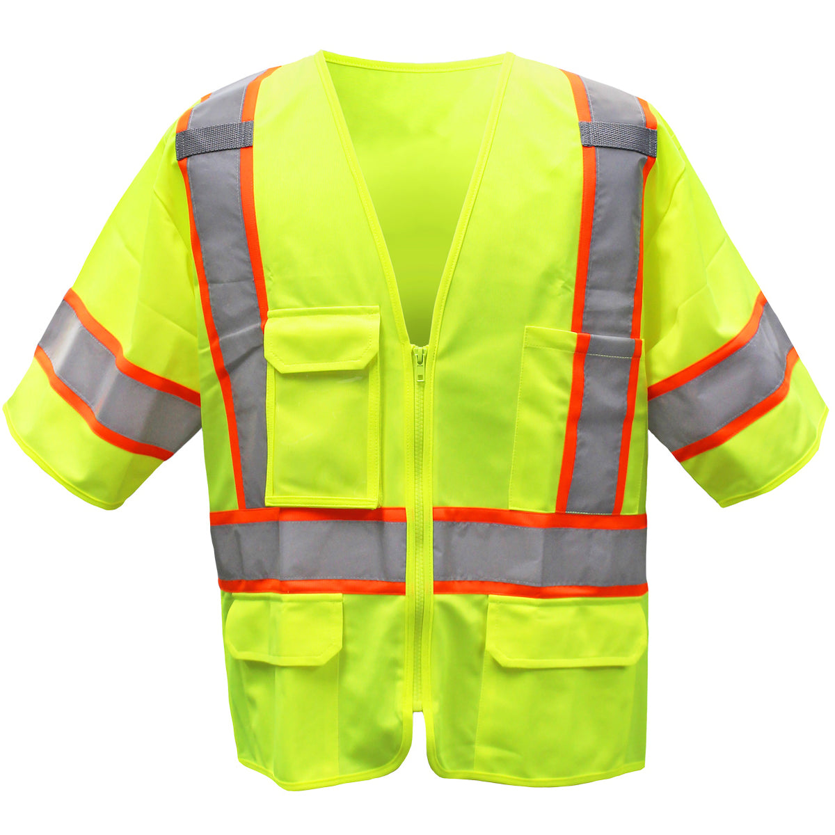 Boss 3PPN9300 Hi-Vis Safety Vest Polyester Hi-Vis Yellow