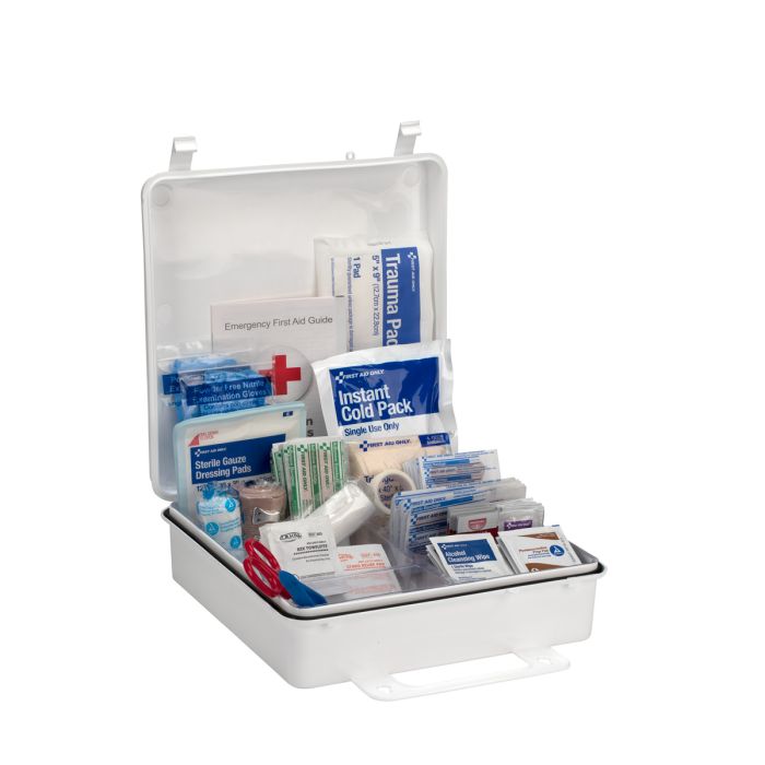 50 Person First Aid Kit, Weatherproof Plastic Case - W-6088