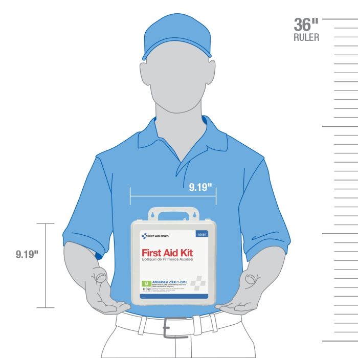 50 Person Bulk Plastic First Aid Kit, ANSI Compliant - W-90566