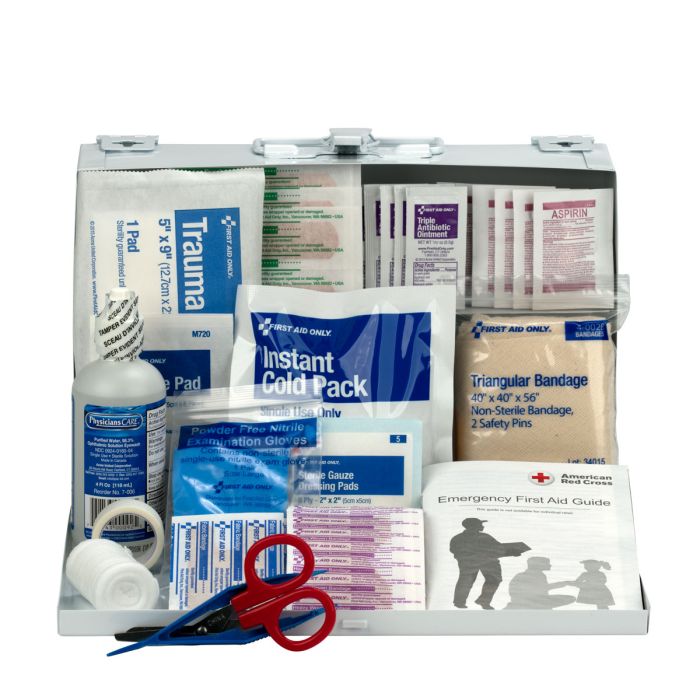 25 Person First Aid Kit, Metal Case - W-224-U/FAO