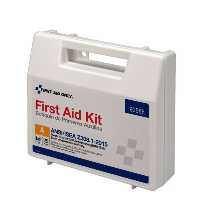 25 Person Bulk Plastic First Aid Kit, ANSI Compliant- W-90588