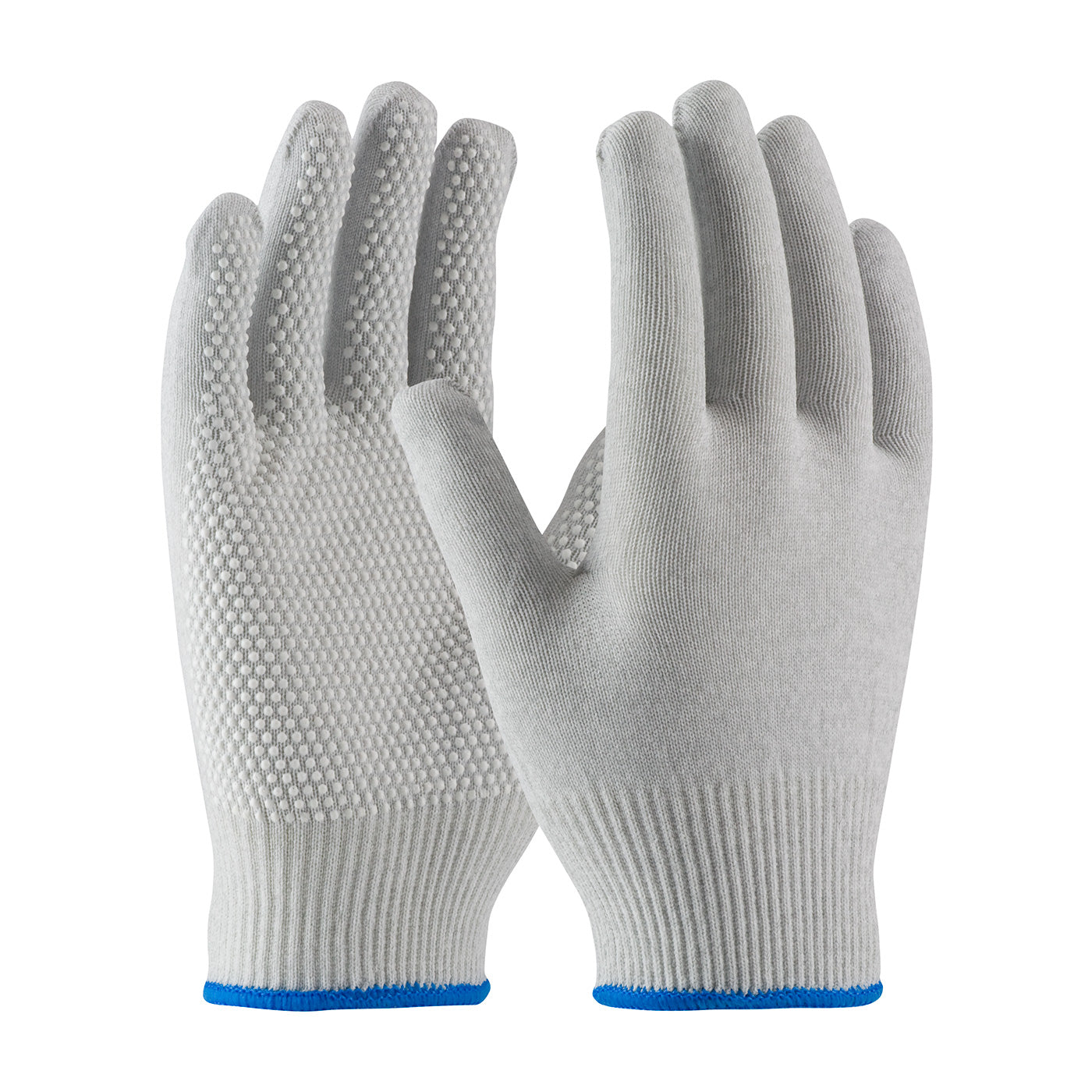 CleanTeam 40-6411 ESD Gloves Nylon Carbon Fiber PVC Dot Grip Gray
