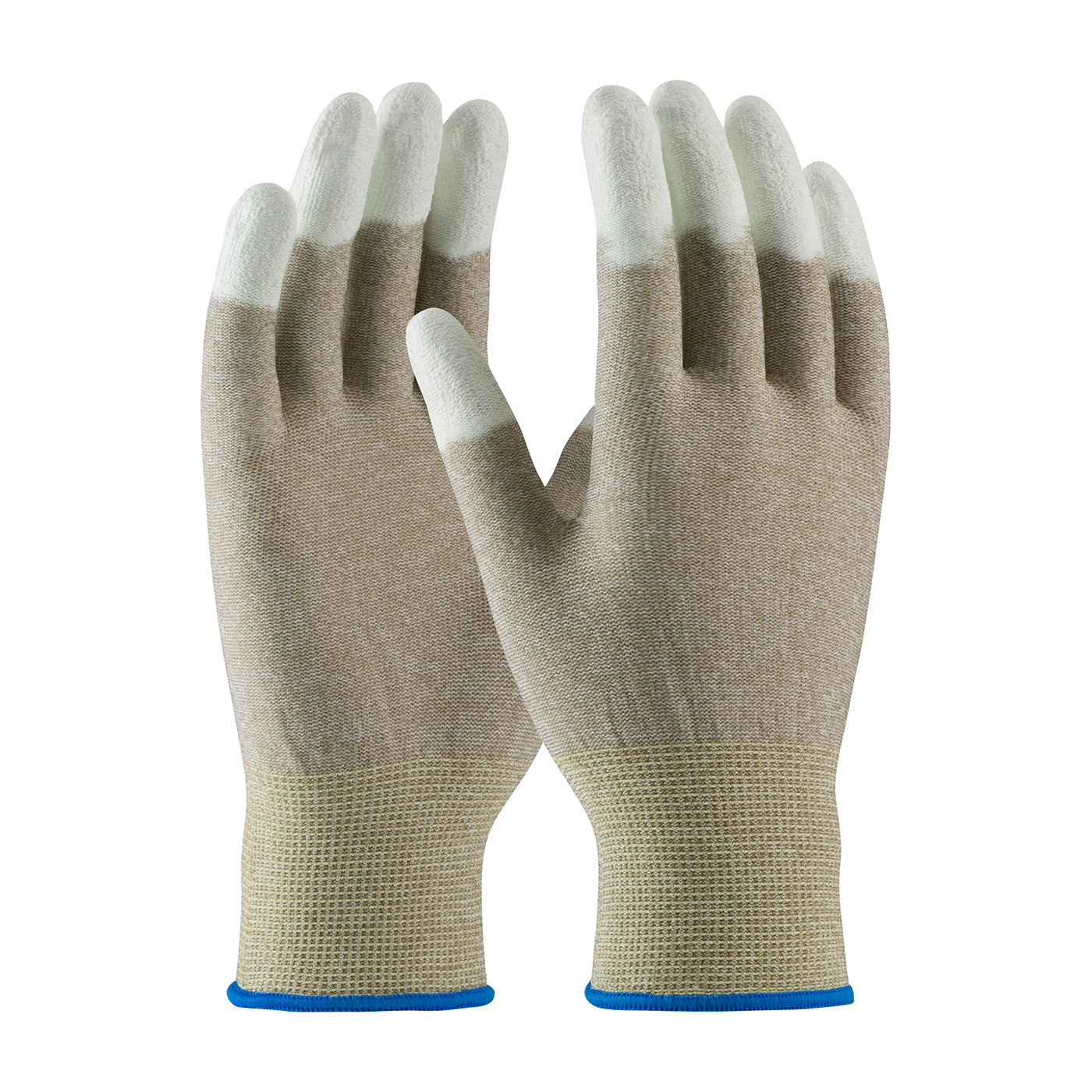CleanTeam 40-6416 ESD Gloves Nylon Copper Fiber Polyurethane Brown