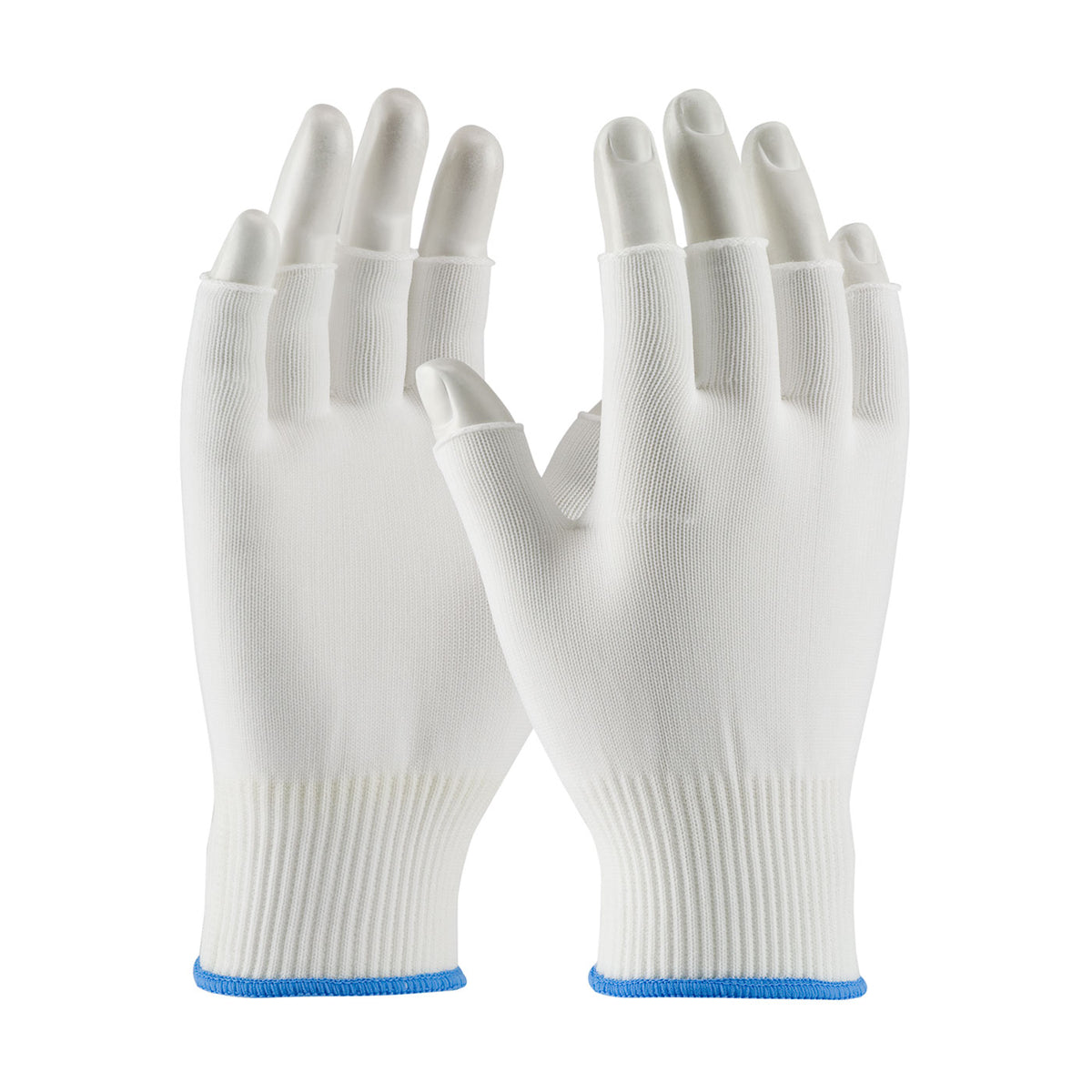 CleanTeam 40-732 Cleanroom Gloves Nylon Half-Finger White