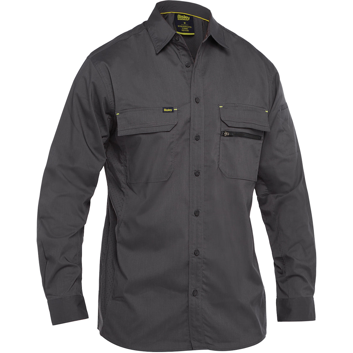Bisley 400M6490 Work Shirt Ripstop X-Airflow Gray