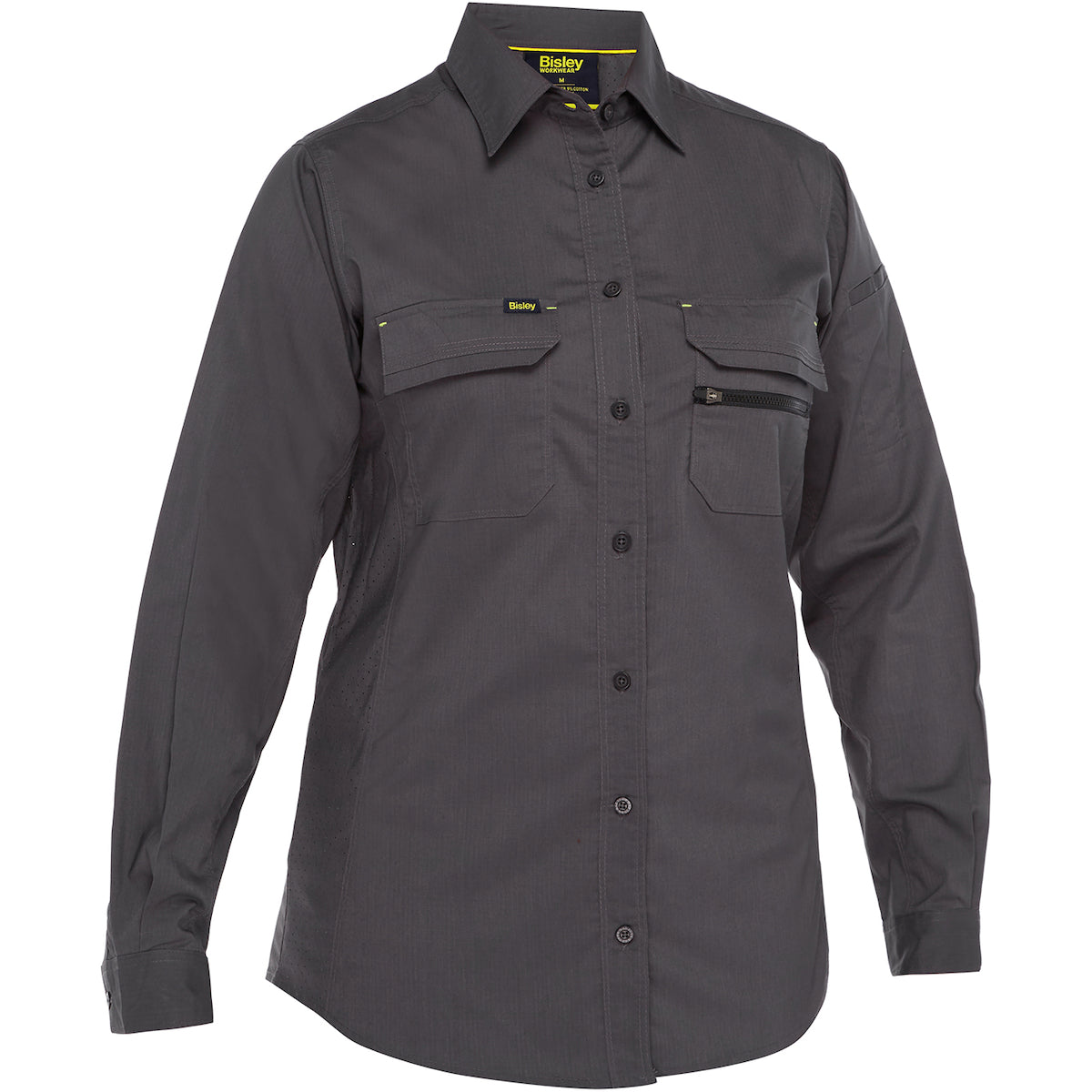 Bisley 400W6490 Women's Work Shirt Ripstop X-Airflow Gray