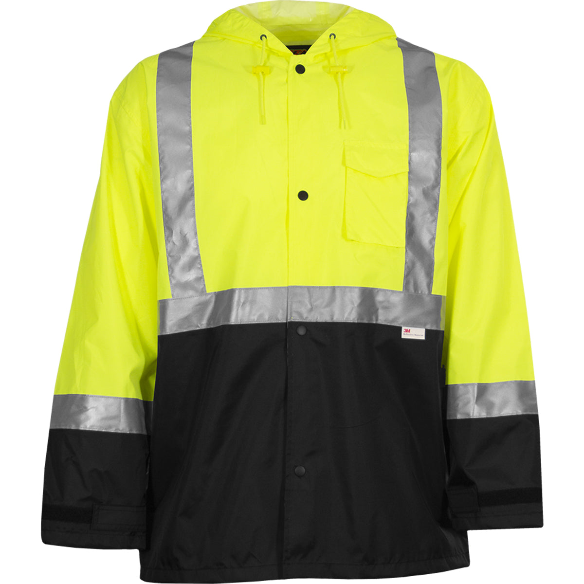 Reflective Apparel 403ET Hi-Vis Rain Jacket Waterproof Breathable Yellow/Black