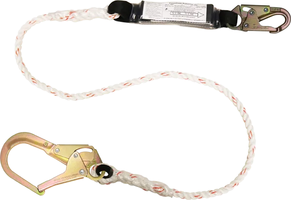 French Creek 404A shock absorbing lanyard ANSI Z359.1-2007, Meets or exceeds all OSHA requirements