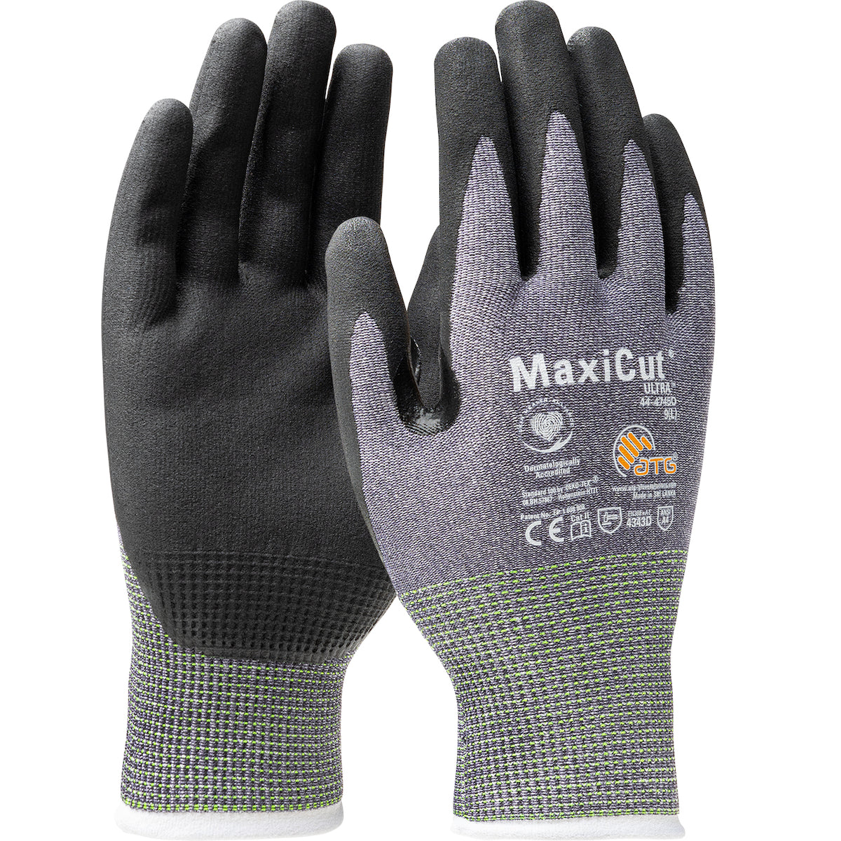 ATG 44-4745D Cut Resistant Gloves Nitrile Coated Gray