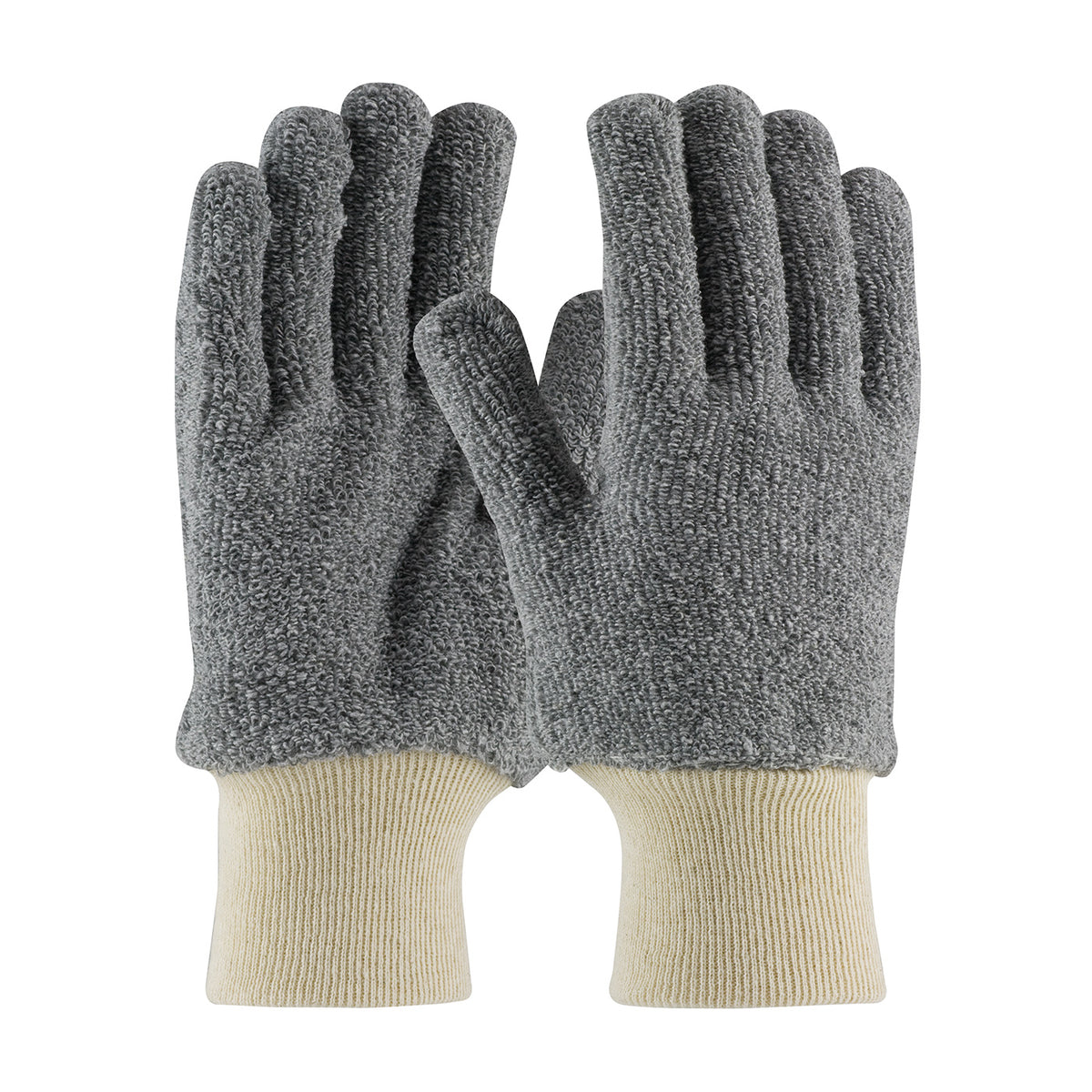 PIP 42-C753 Terry Cloth Seamless Knit Glove Gray