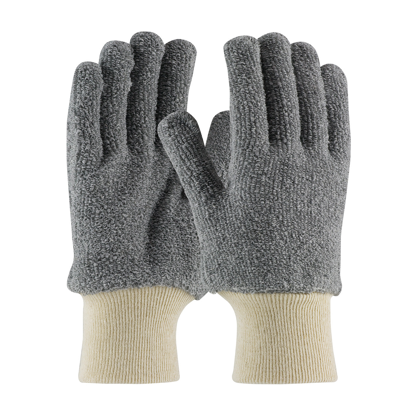 PIP 42-C753 Terry Cloth Seamless Knit Glove Gray