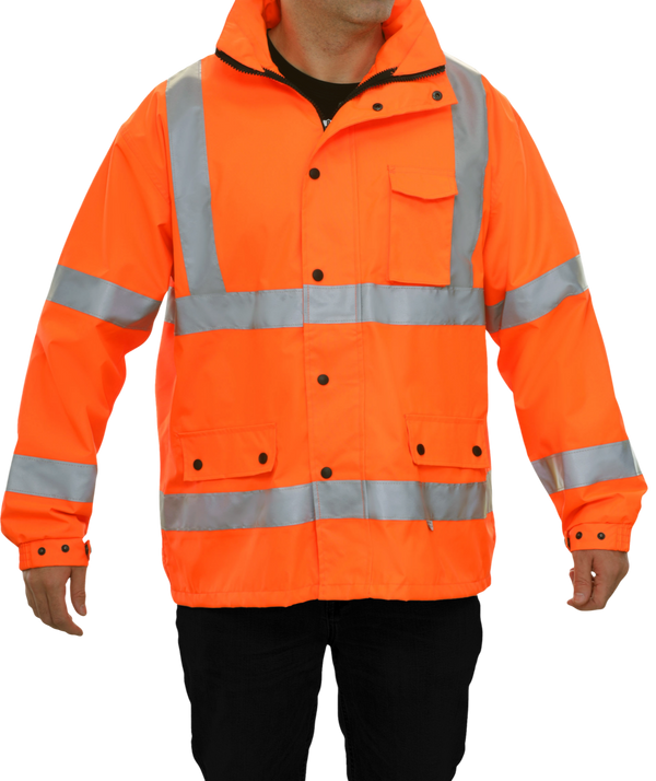 431STOR ANSI 3 300D Poly Oxford Waterproof &amp; Breathable Parka Hi Vis Coat