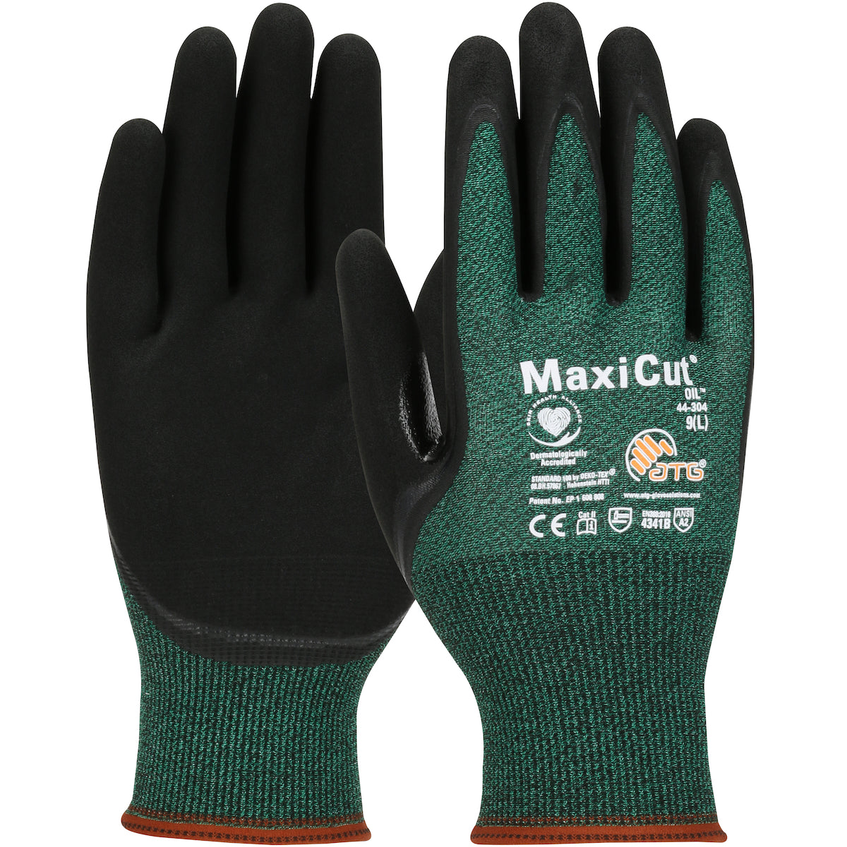 ATG 44-304 Cut Resistant Gloves Nitrile Coated MicroFoam Green
