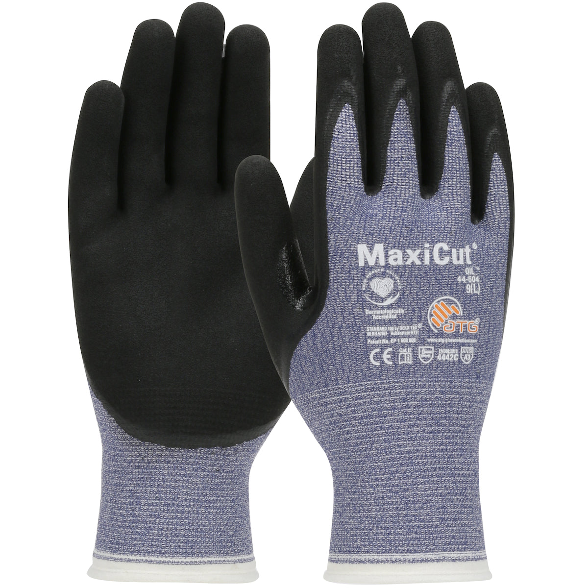 ATG 44-504 Cut Resistant Gloves Nitrile Coated Blue