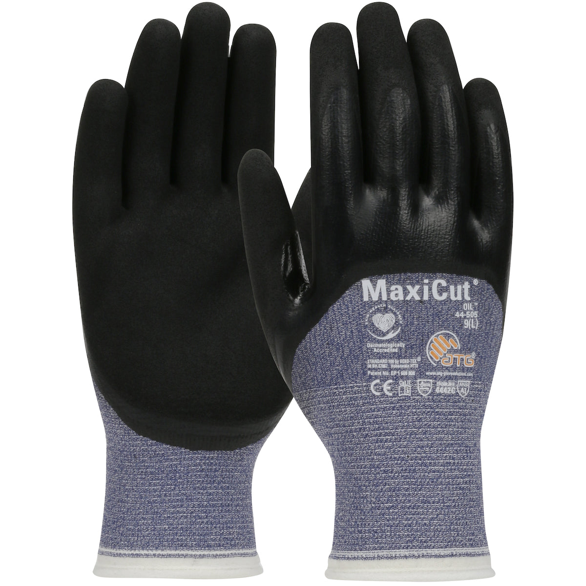 ATG 44-505 Cut Resistant Gloves Nitrile Coated Blue