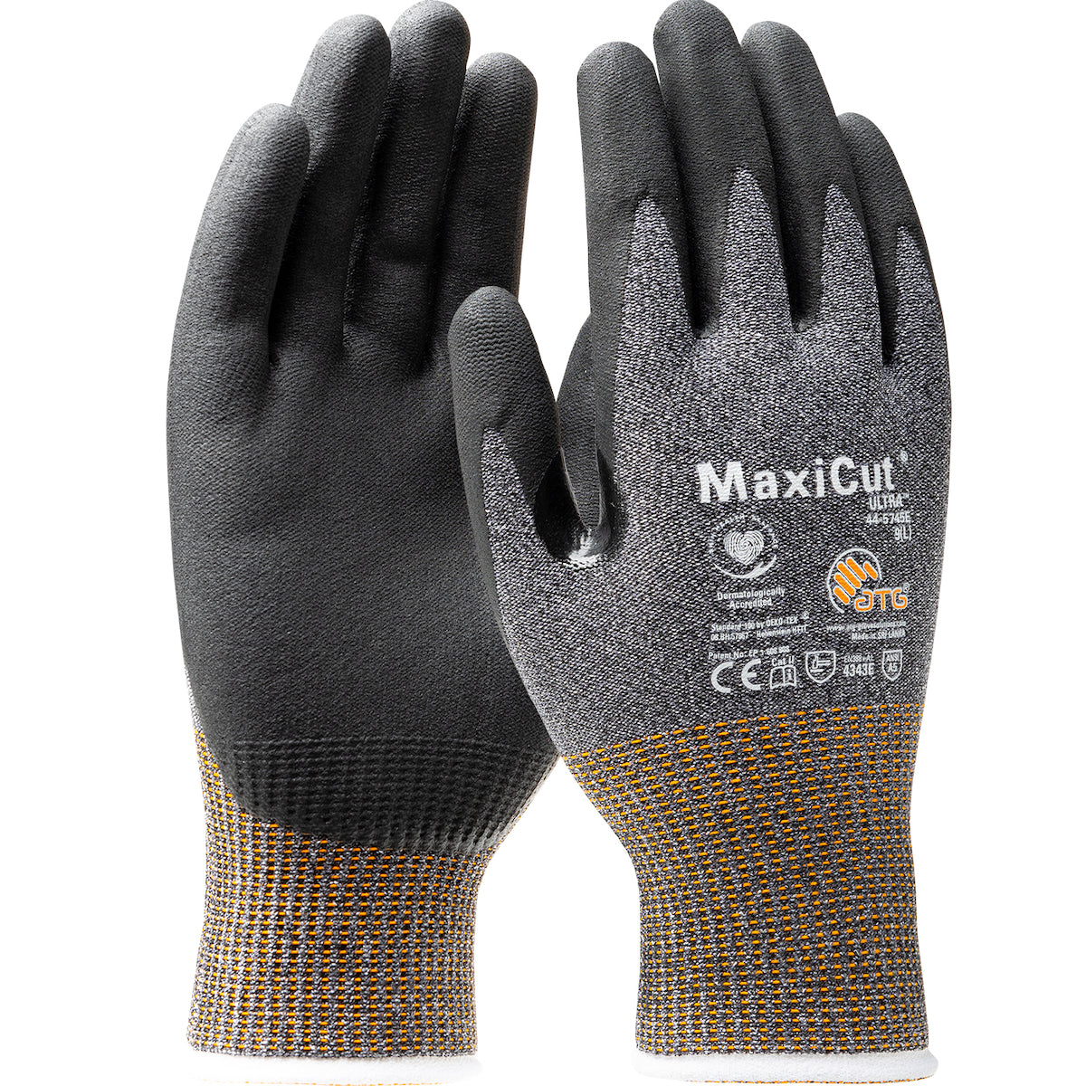 ATG 44-5745E Cut Resistant Gloves Touchscreen Nitrile Coated Dark Gray