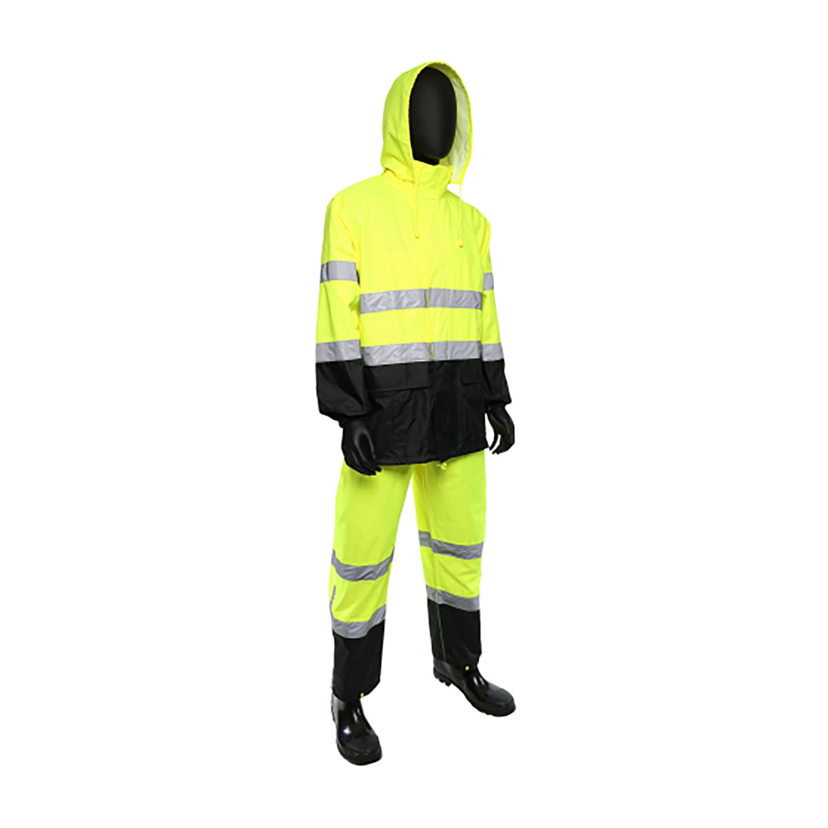 PIP 4530SE Hi-Vis FR Treated Rain Suit ANSI Class 3 Yellow