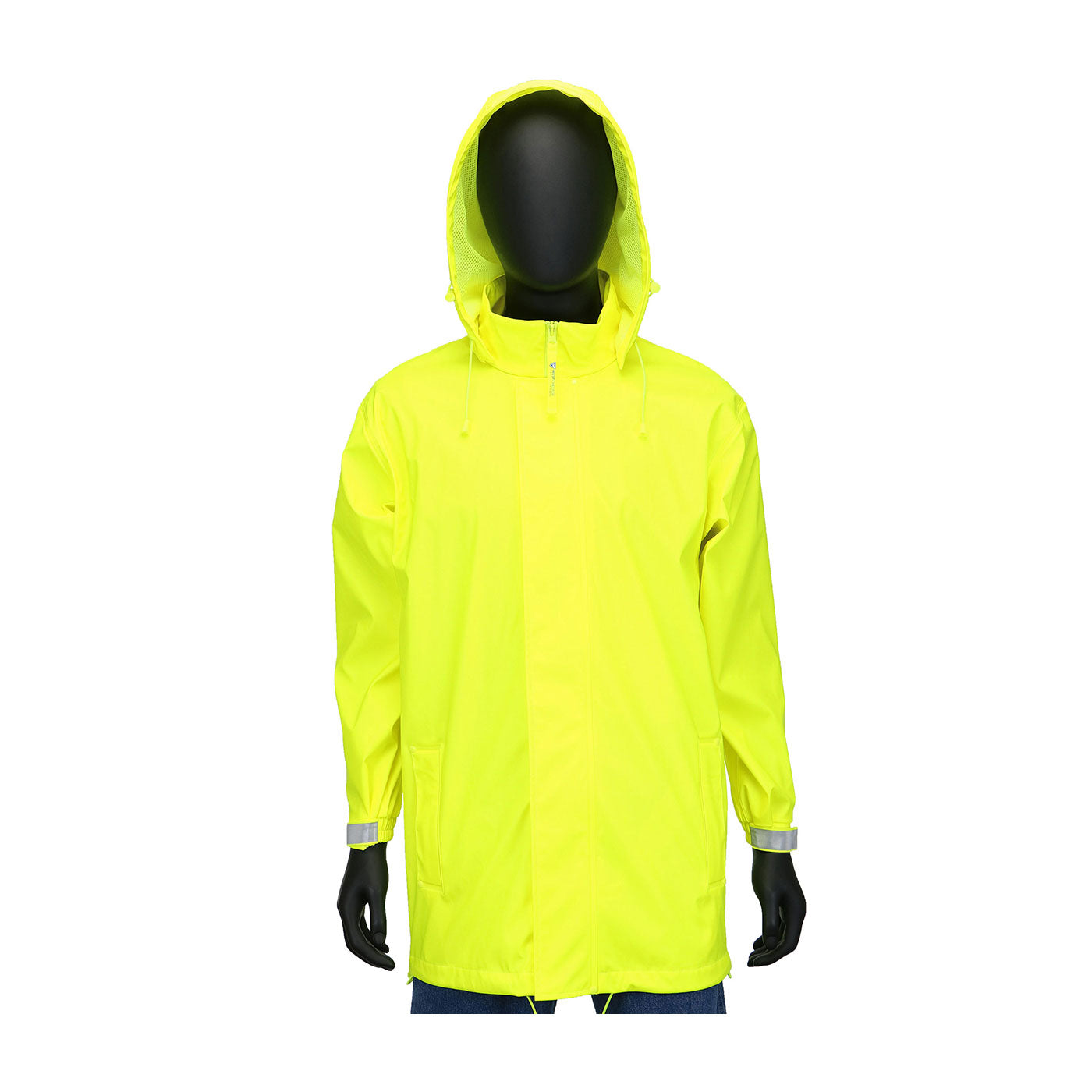 West Chester 4540J Hi-Vis Rainwear Stretch Rain Jacket Hi-Vis Yellow