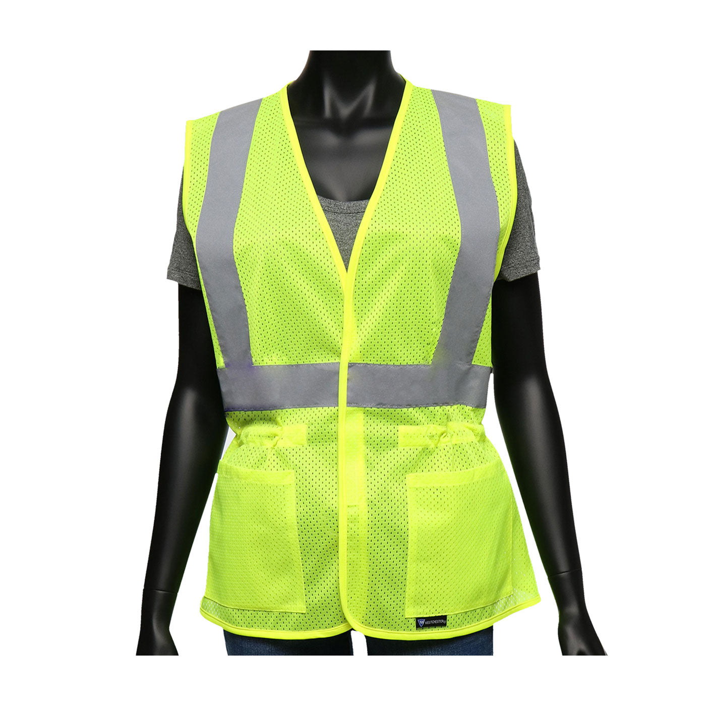 PIP 47207 Women's Hi-Vis Mesh Vest Adjustable Waist Hi-Vis Yellow