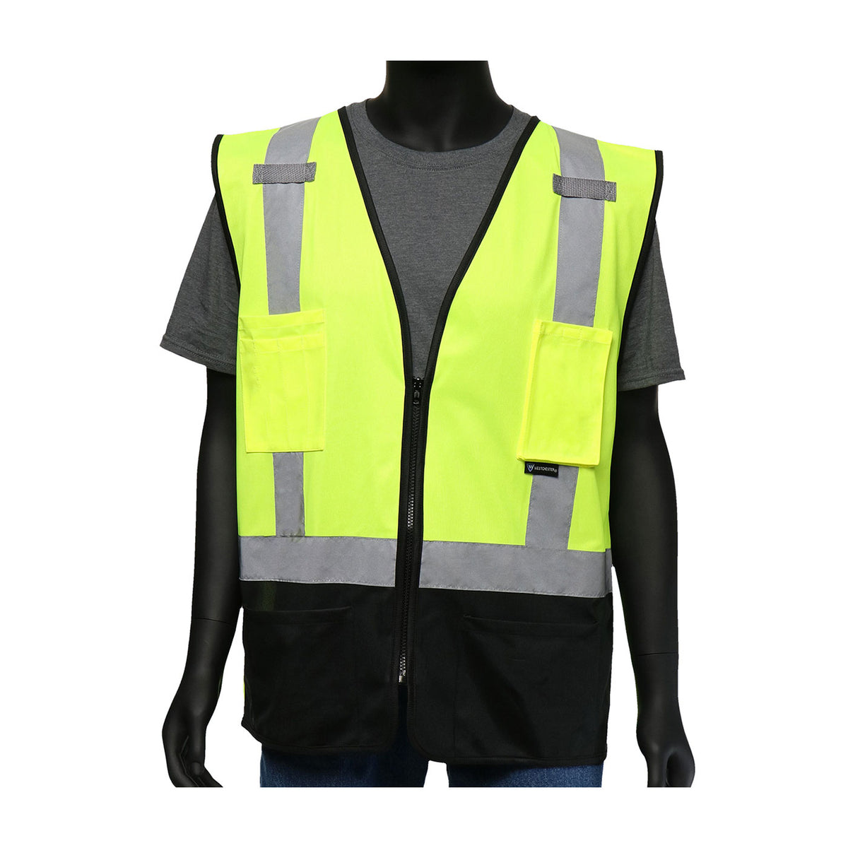 PIP 47211 Hi-Vis Safety Vest Polyester Reflective Tape Yellow