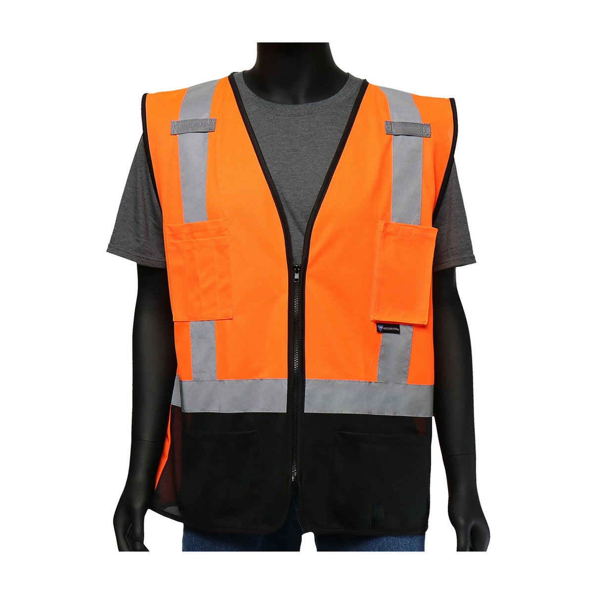 PIP 47212 Hi-Vis Safety Vest Polyester Reflective Tape Orange