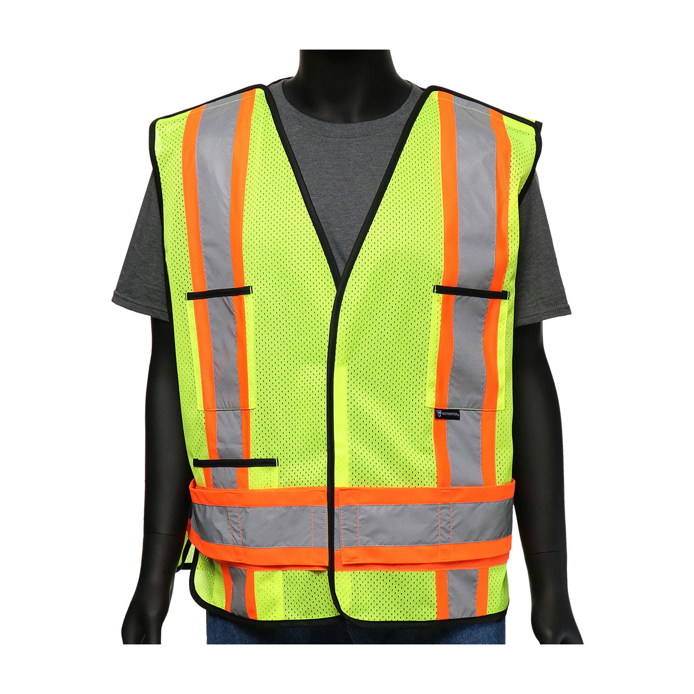 PIP 47213 Hi-Vis Mesh Vest Breakaway Two-Tone Reflective Yellow