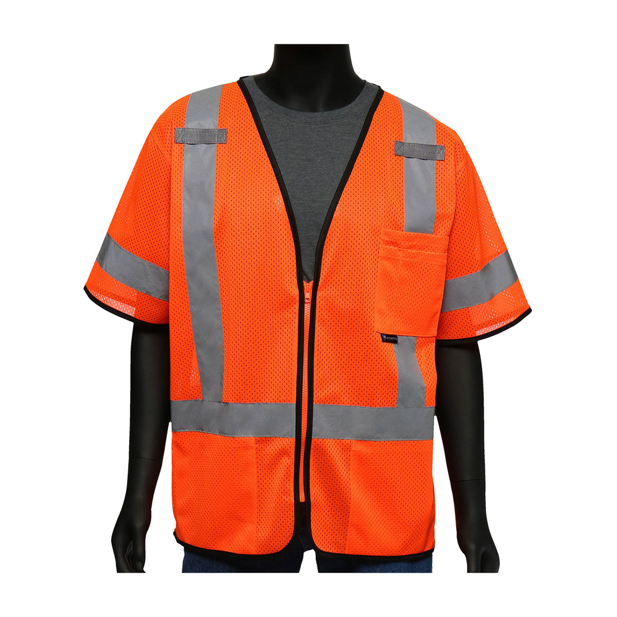 PIP 47303 Hi-Vis Safety Vest Polyester Mesh Hi-Vis Orange