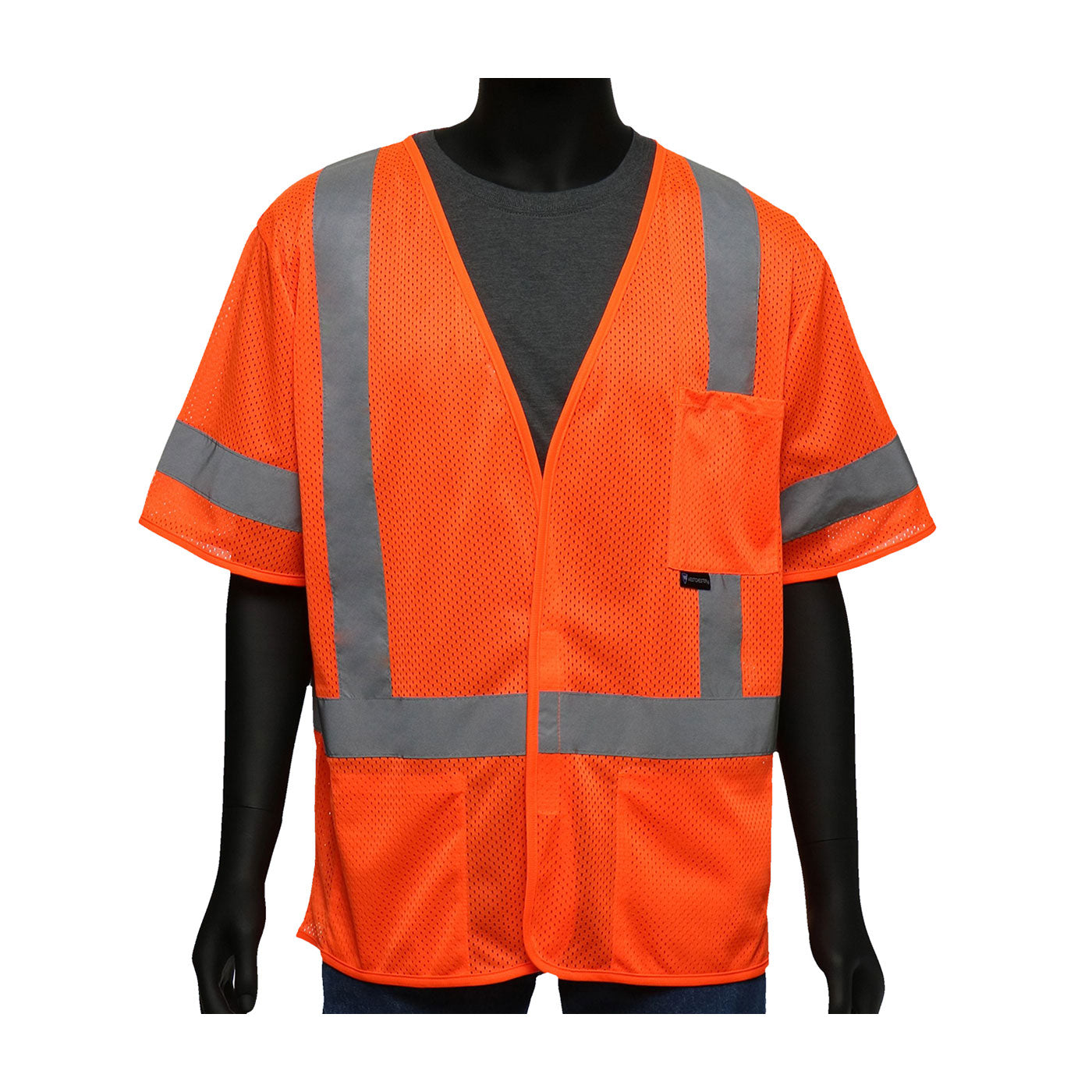 PIP 47309 Hi-Vis Safety Vest FR Treated Mesh Hi-Vis Orange