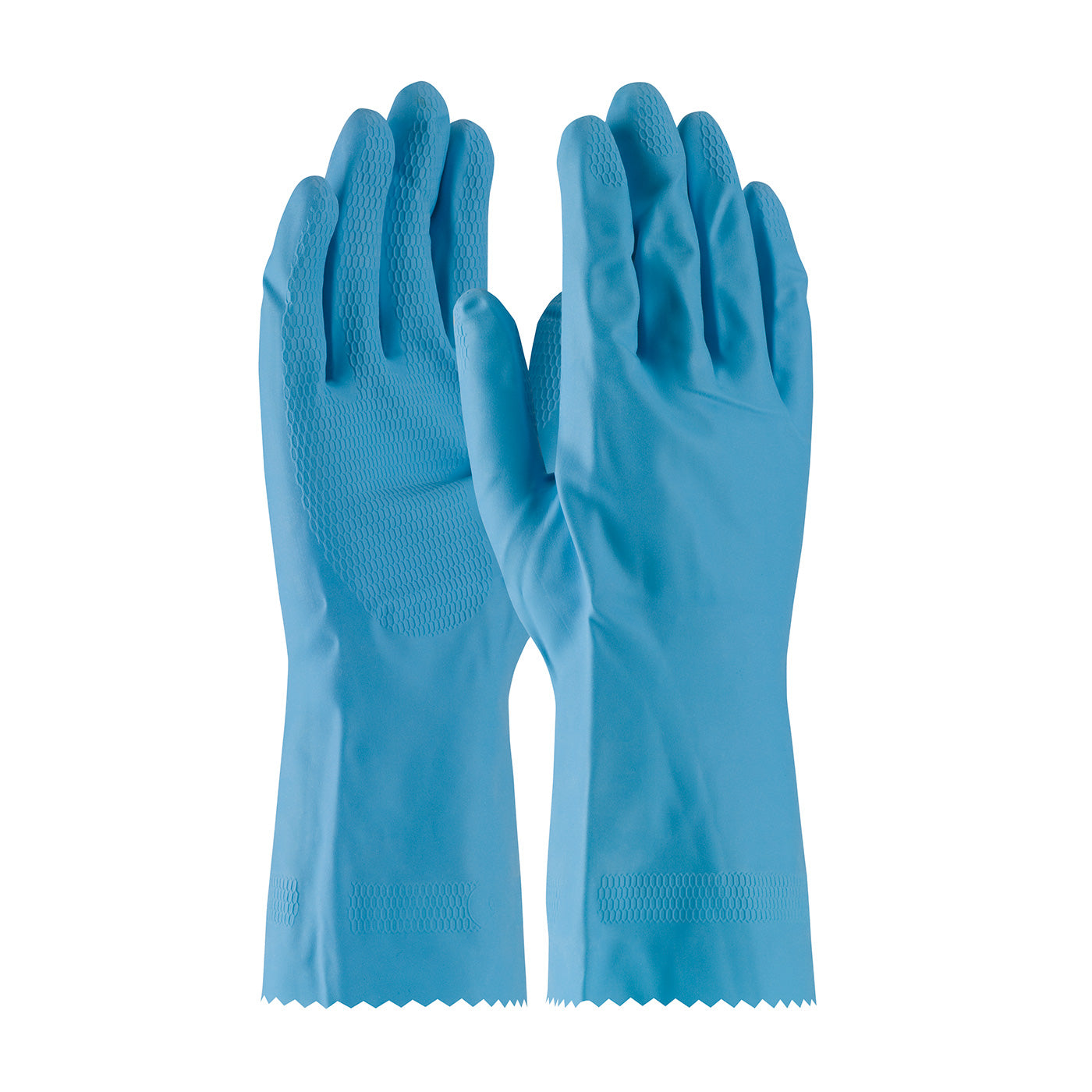 Assurance 48-L185B Chemical Resistant Gloves Latex Honeycomb Blue