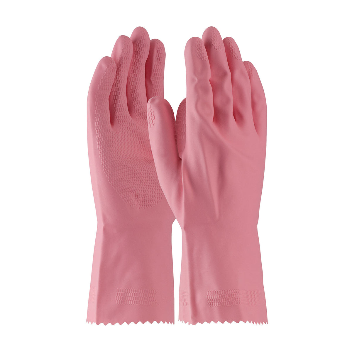 Assurance 48-L185P Chemical Resistant Gloves Latex Honeycomb Pink