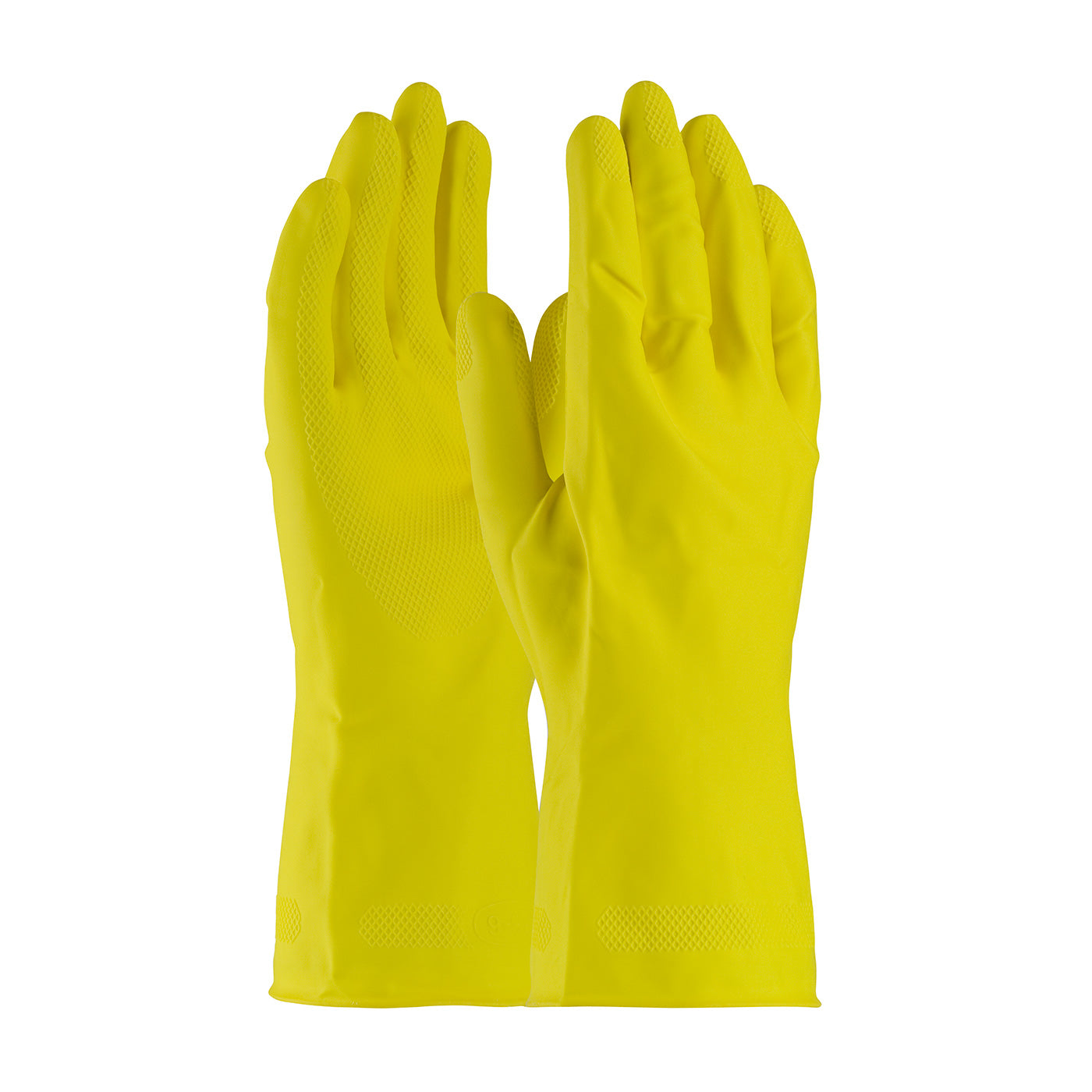Assurance 48-L212Y Chemical Resistant Gloves Latex Diamond Grip Yellow