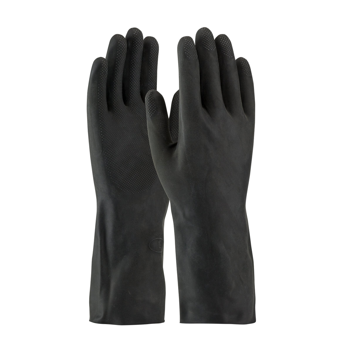 Assurance 48-L300K Chemical Resistant Gloves Latex Diamond Grip Black