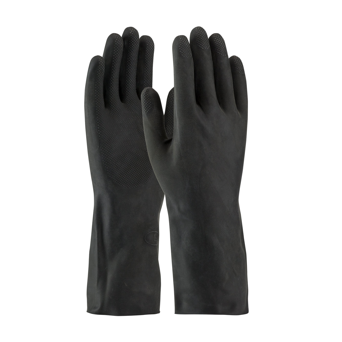 Assurance 48-L300K Chemical Resistant Gloves Latex Diamond Grip Black