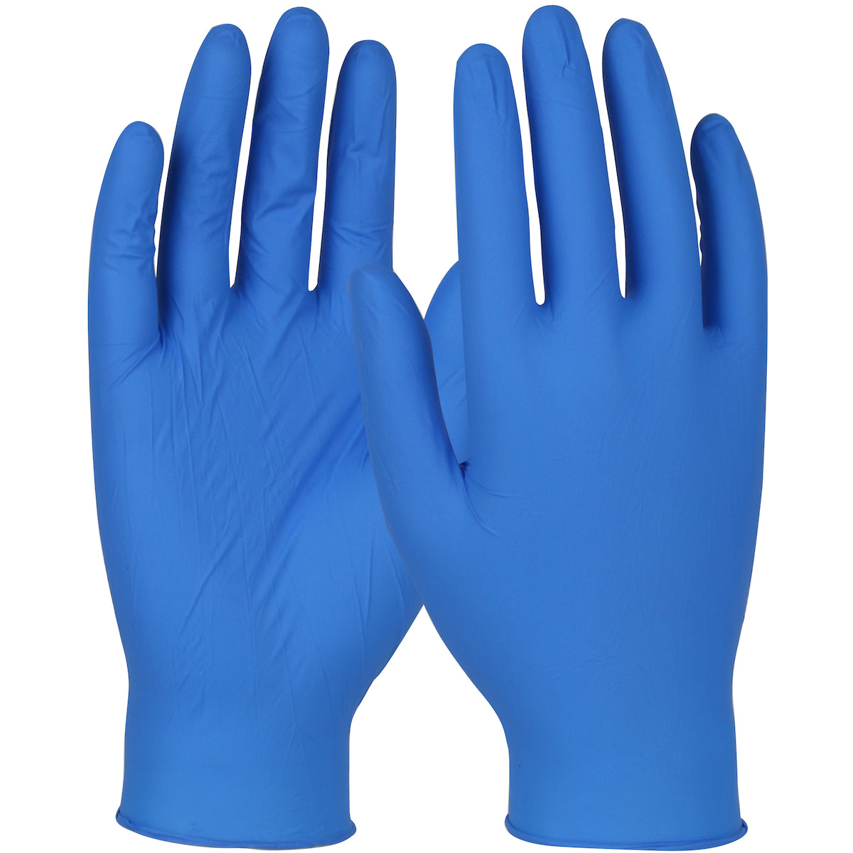 QRP 4BQF09 Disposable Nitrile Gloves Powder Free Blue