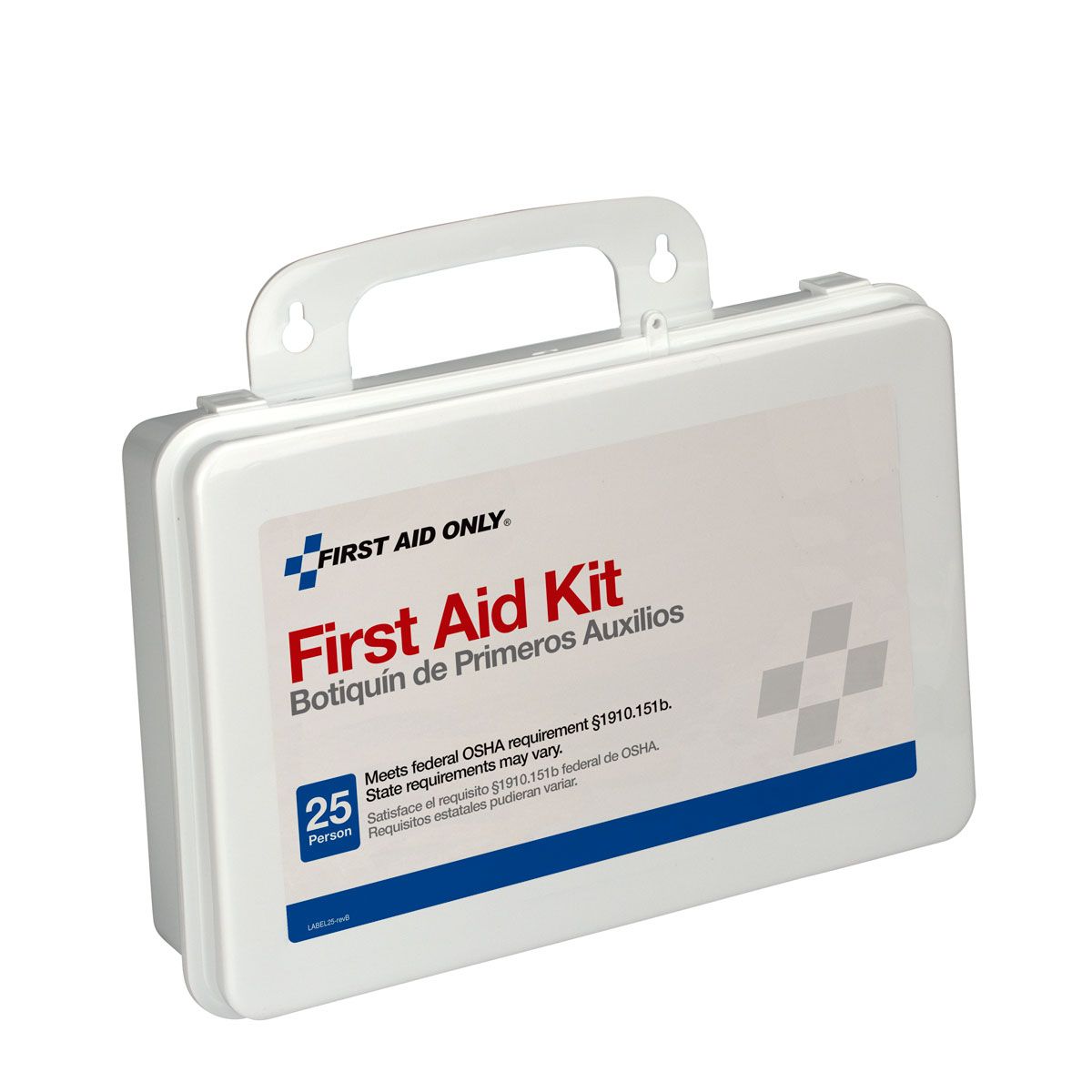 25 Person OSHA First Aid Kit, Weatherproof Plastic Case - W-6082
