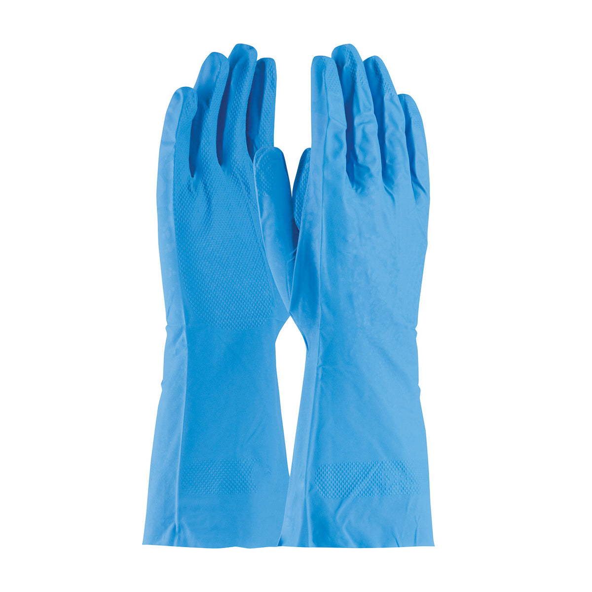 Assurance 50-N092B Chemical Resistant Gloves Nitrile Unlined Diamond Grip Blue