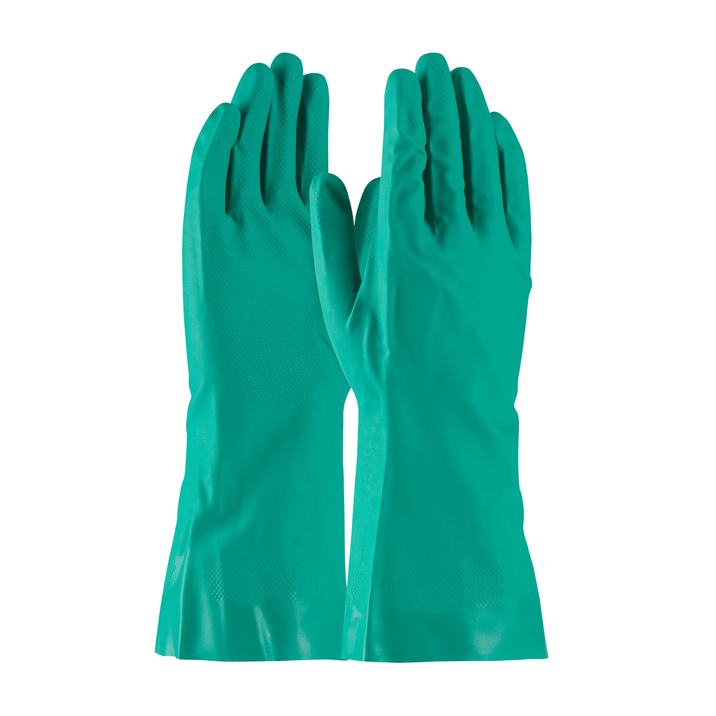 Assurance 50-N160G Chemical Resistant Gloves Flock Lined Nitrile Green