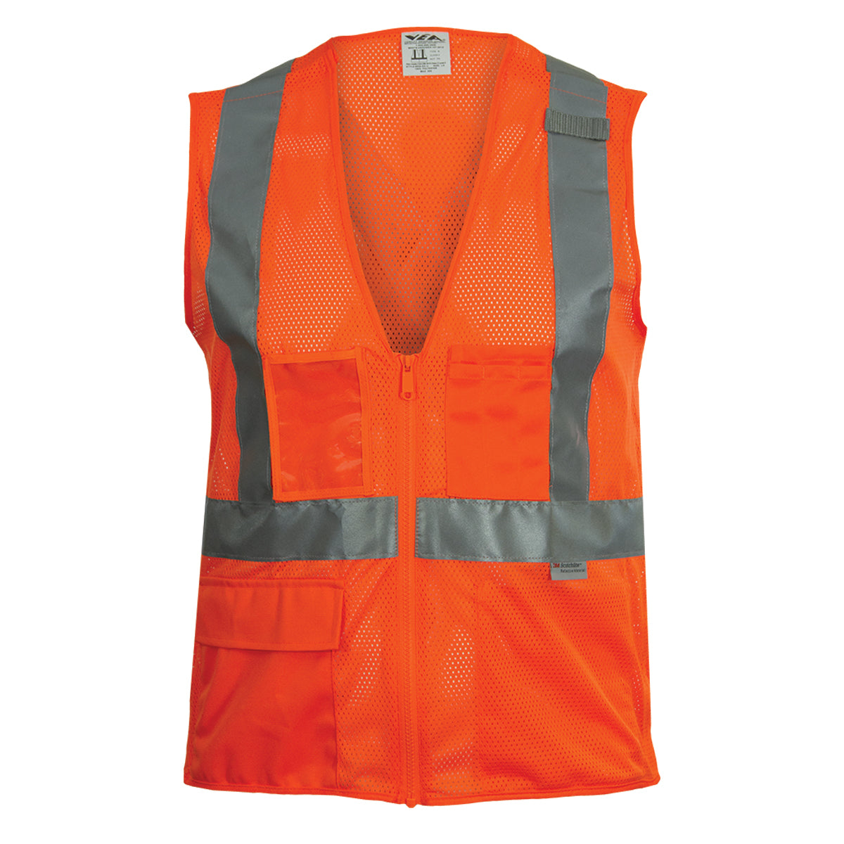 Reflective Apparel 508ST Hi-Vis Safety Vest Polyester Mesh Breakaway Orange