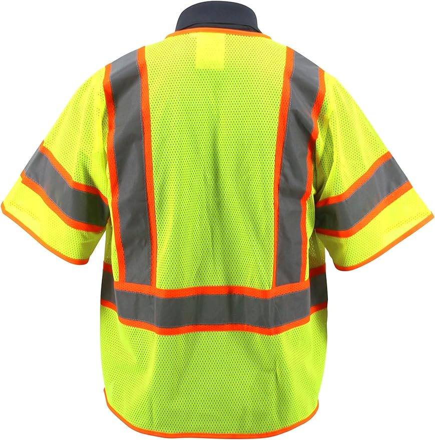 Style 1315 | Heavy Duty Multi-Pocket Reflective Safety Vest | PPE HiVis Surveyor Vests | ANSI 107 Class 3 Compliant | For Men or Women